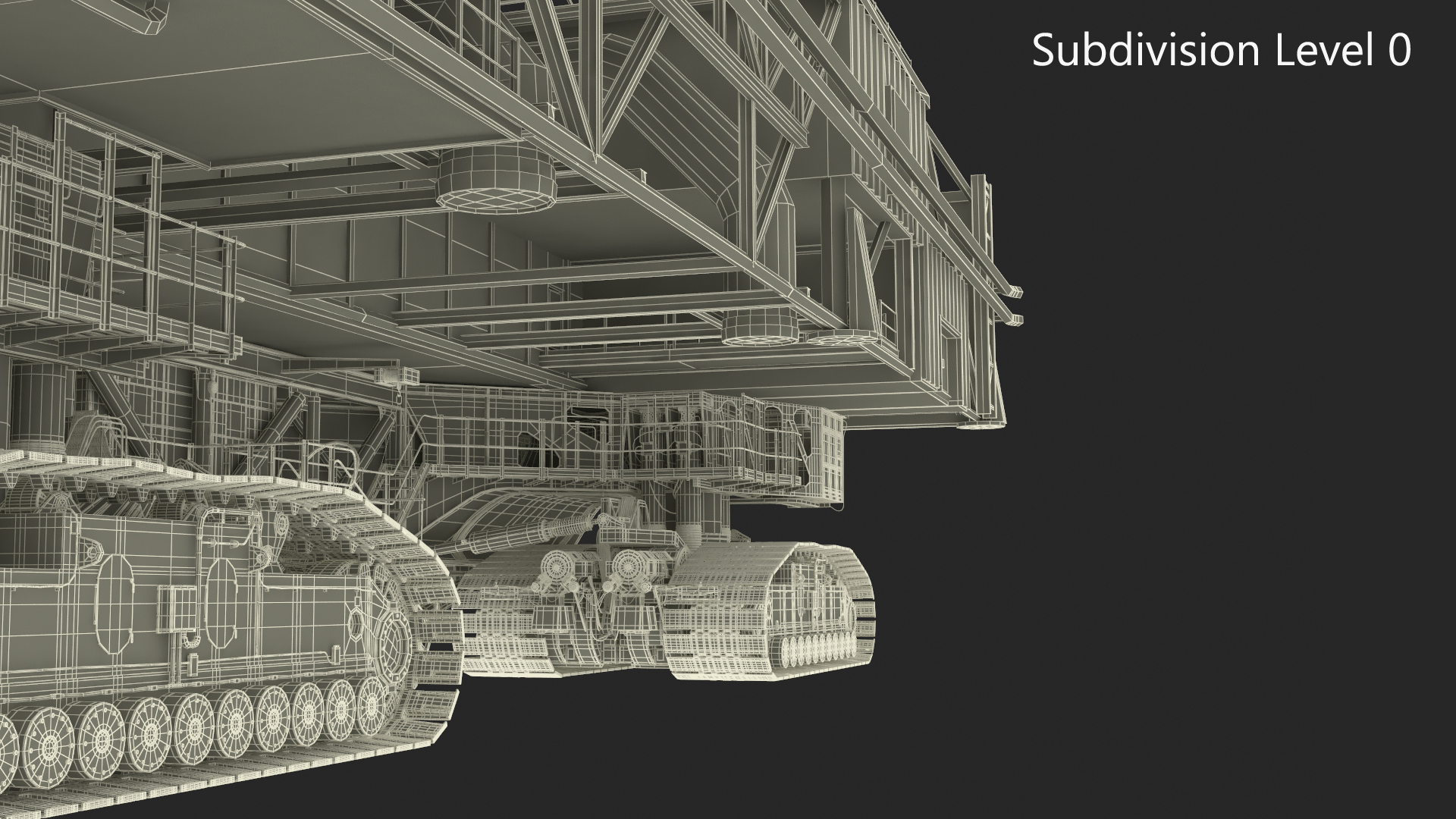 3D Launch Pad with Missile Crawler Transporter model