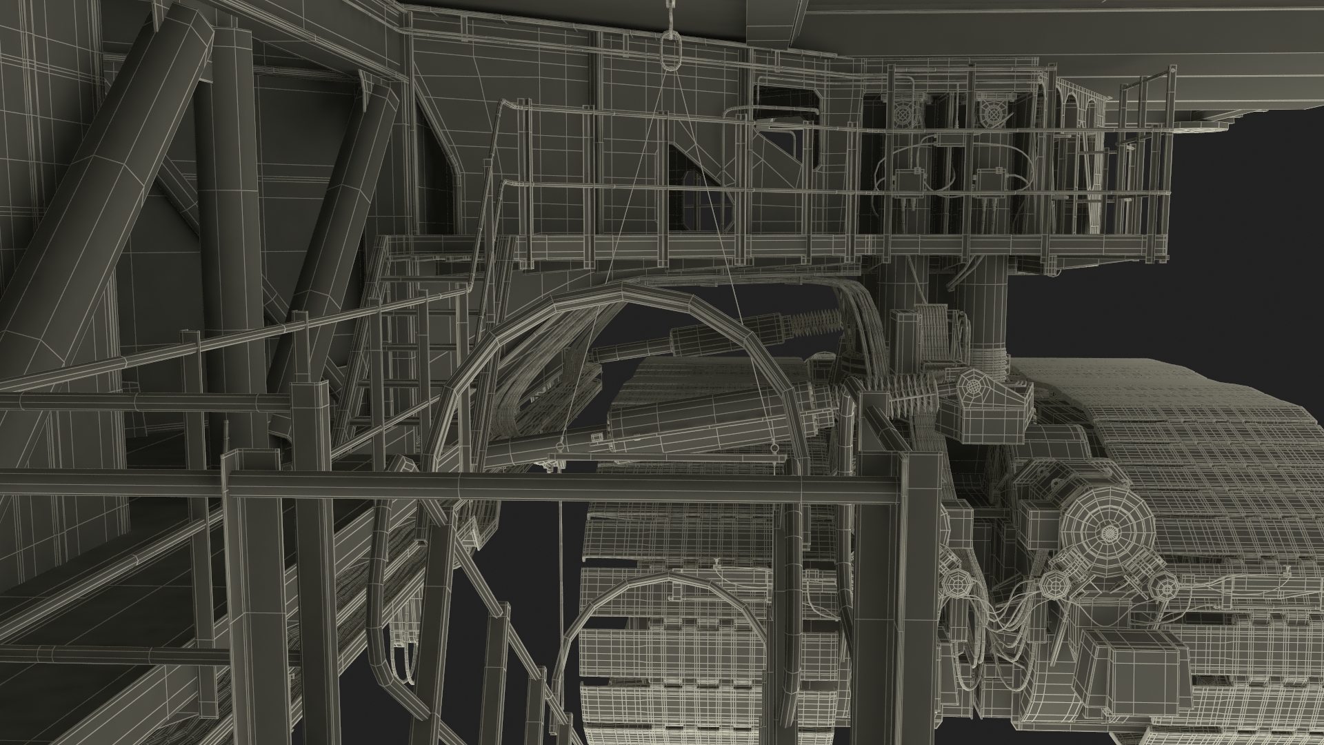 3D Launch Pad with Missile Crawler Transporter model