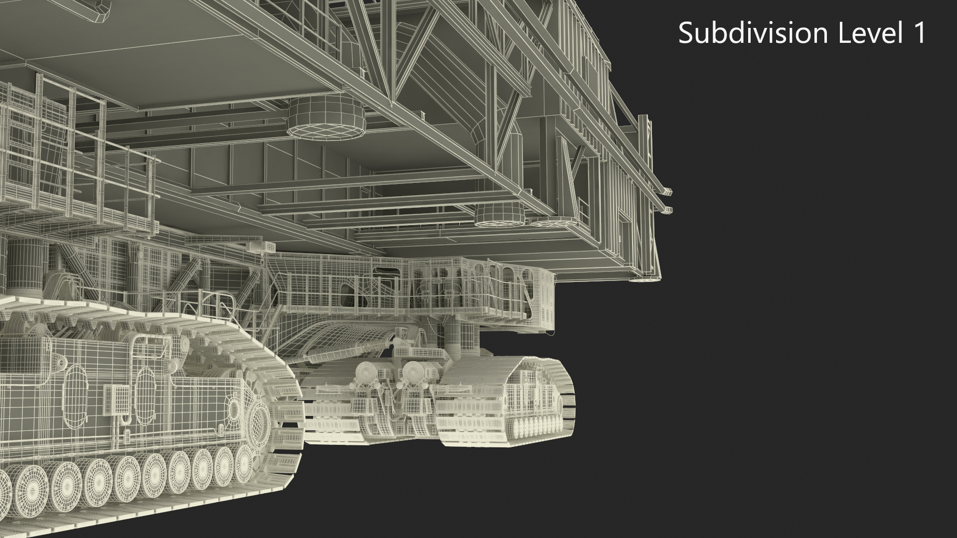 3D Launch Pad with Missile Crawler Transporter model