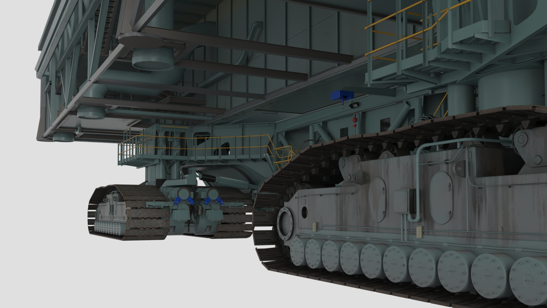 3D Launch Pad with Missile Crawler Transporter model