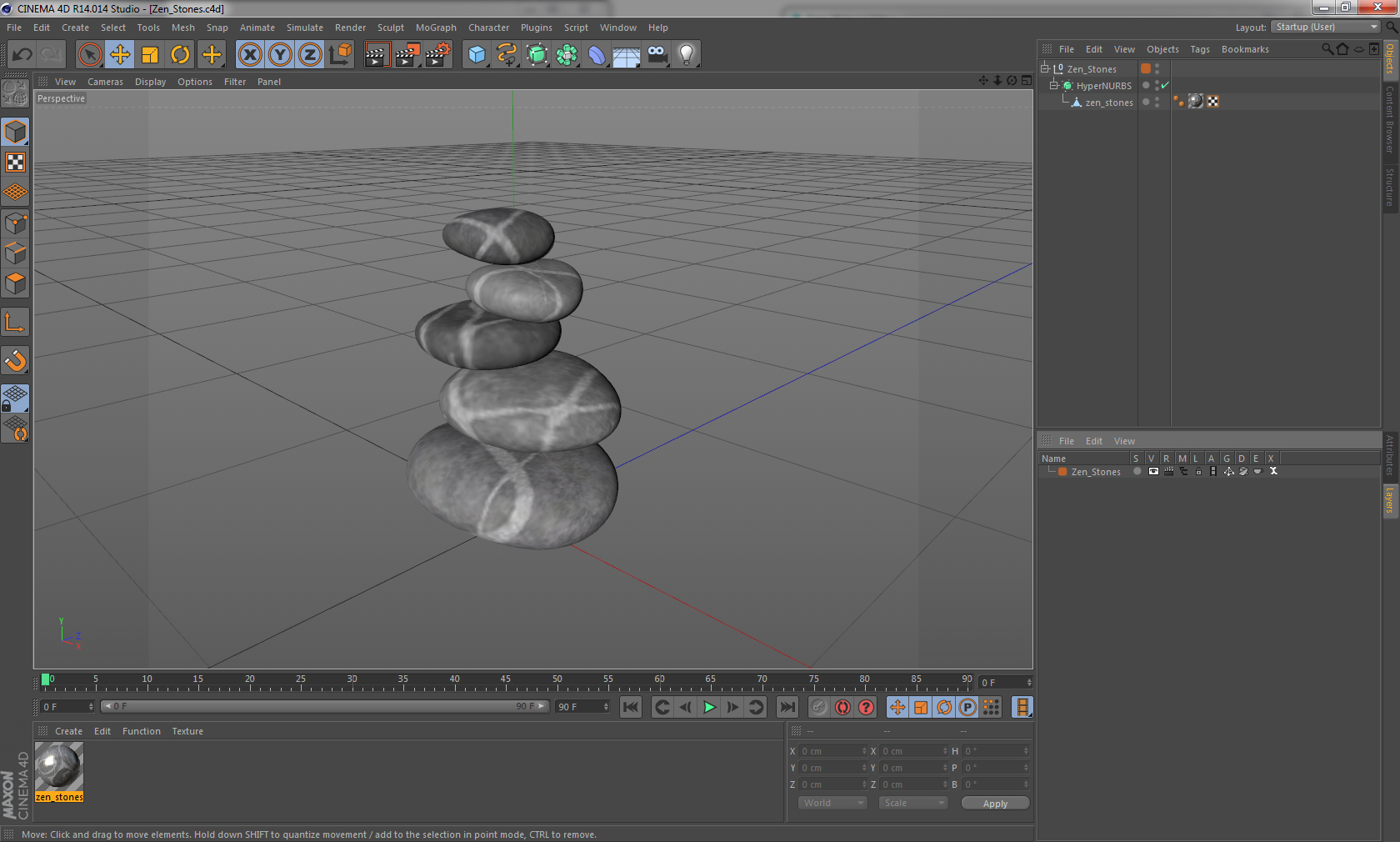 3D model Zen Stones