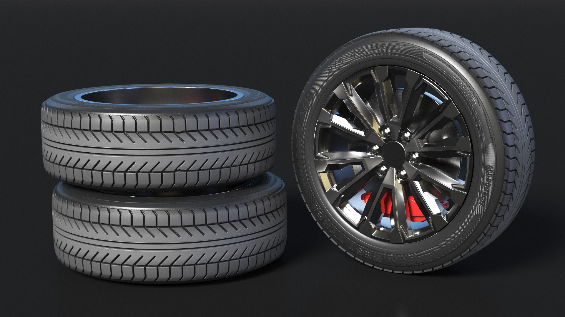 Alloy Wheel Rim with All Season Tire Silver, view 5