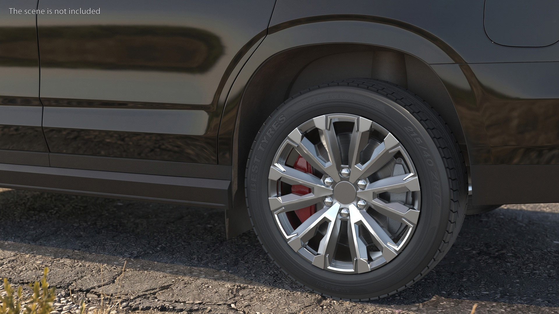 Alloy Wheel Rim with All Season Tire Silver, view 4