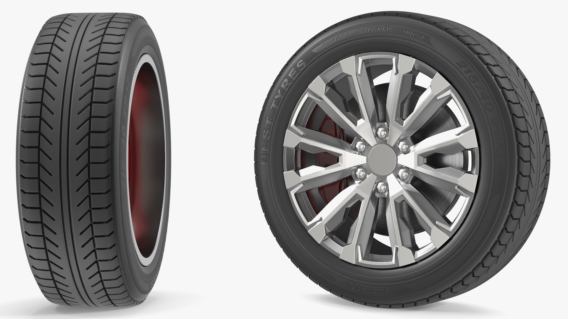 Alloy Wheel Rim with All Season Tire Silver, view 8