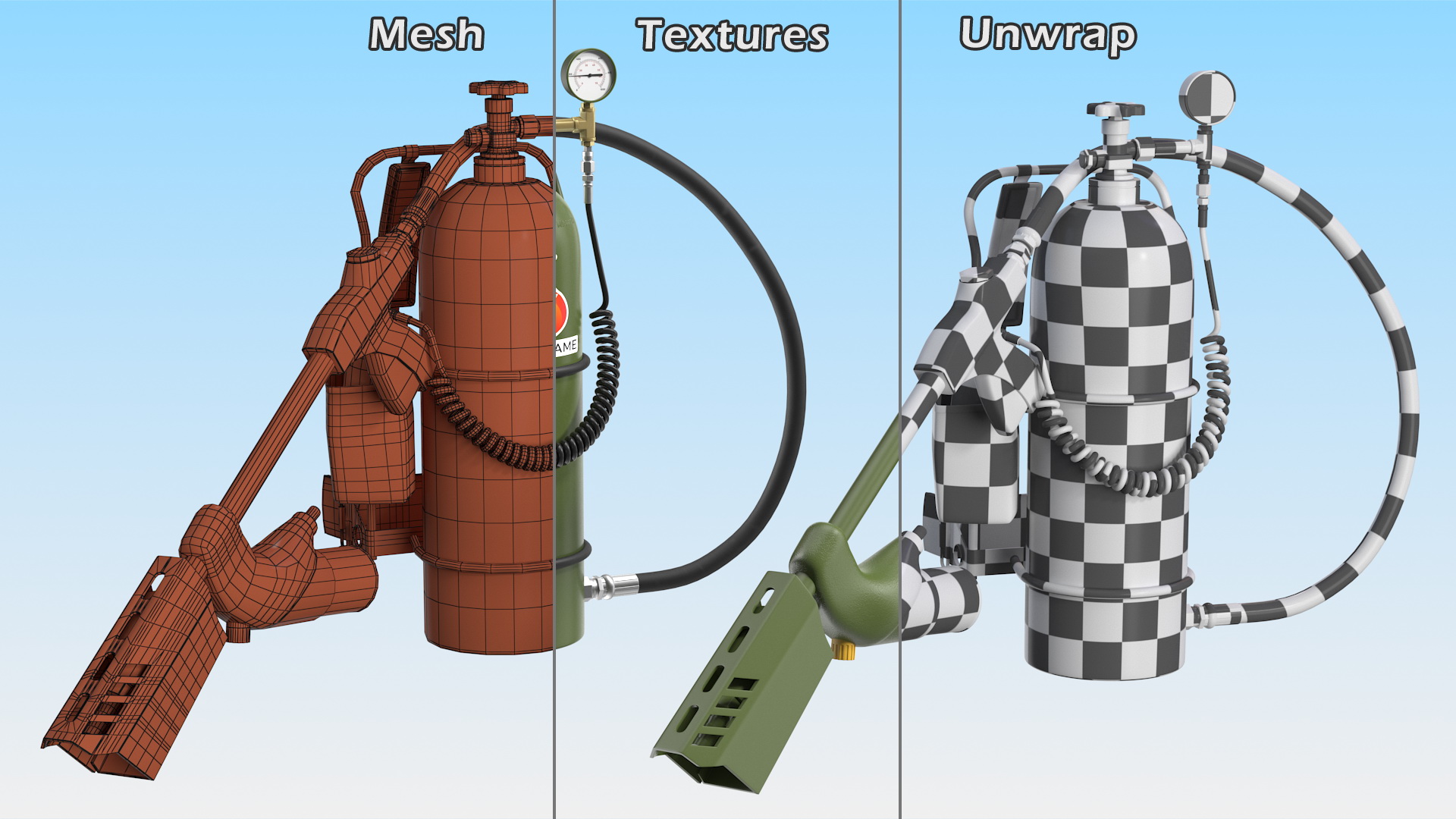 3D Throwflame XL18 Flamethrower model