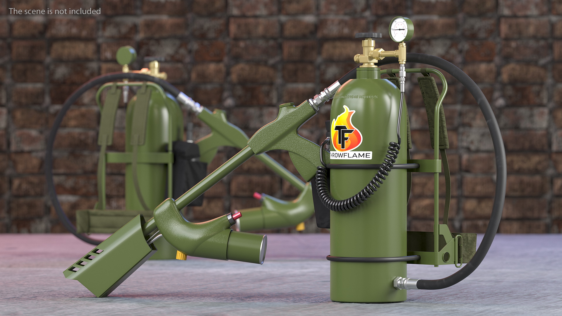 3D Throwflame XL18 Flamethrower model
