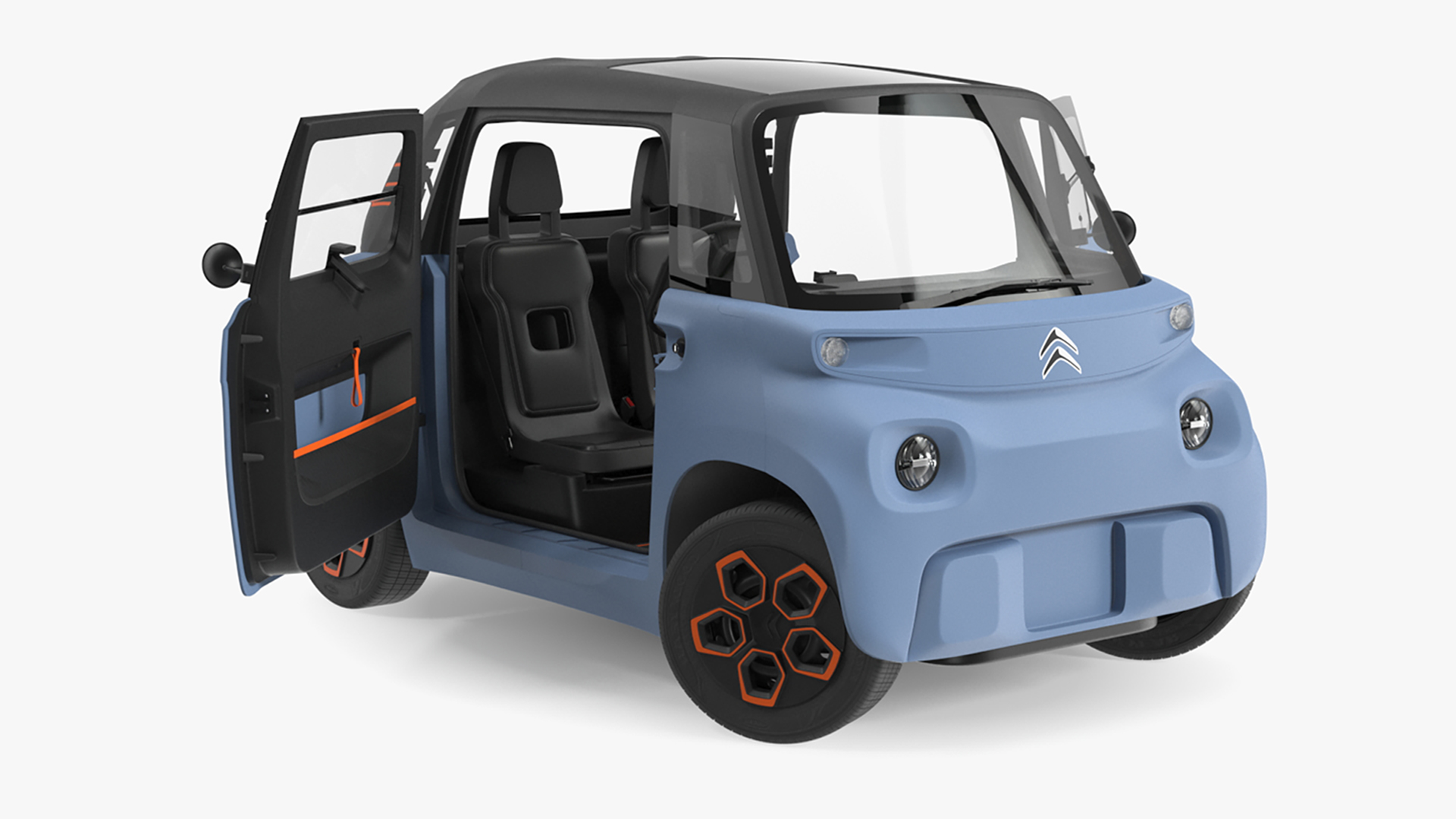 3D model Electric Car Citroen Ami Rigged for Cinema 4D