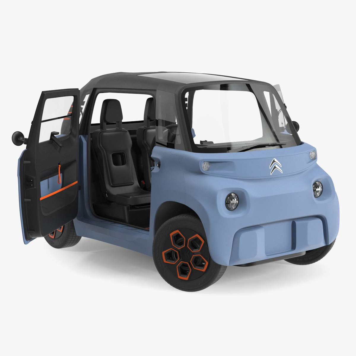 3D model Electric Car Citroen Ami Rigged for Cinema 4D