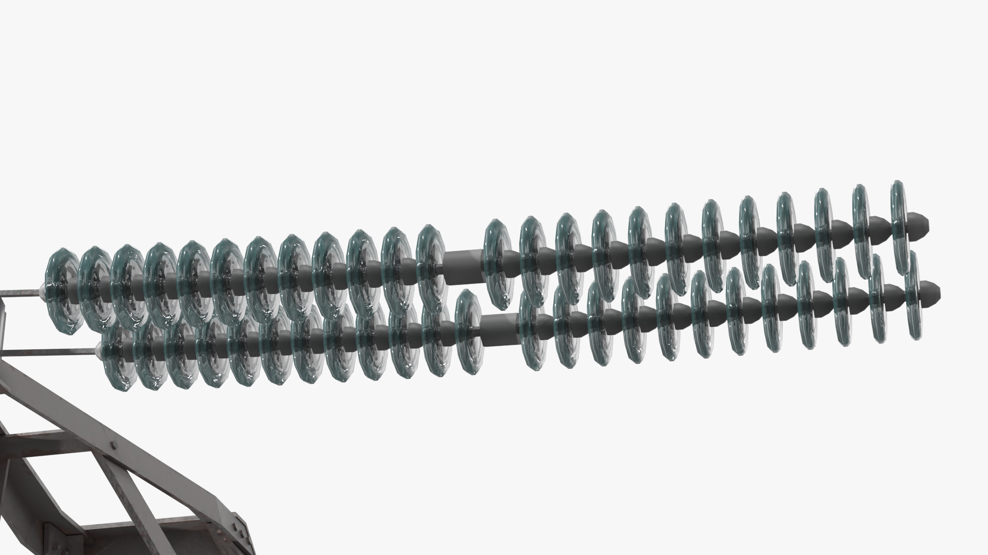 Guyed Vee Transmission Tower Gray - view 7
