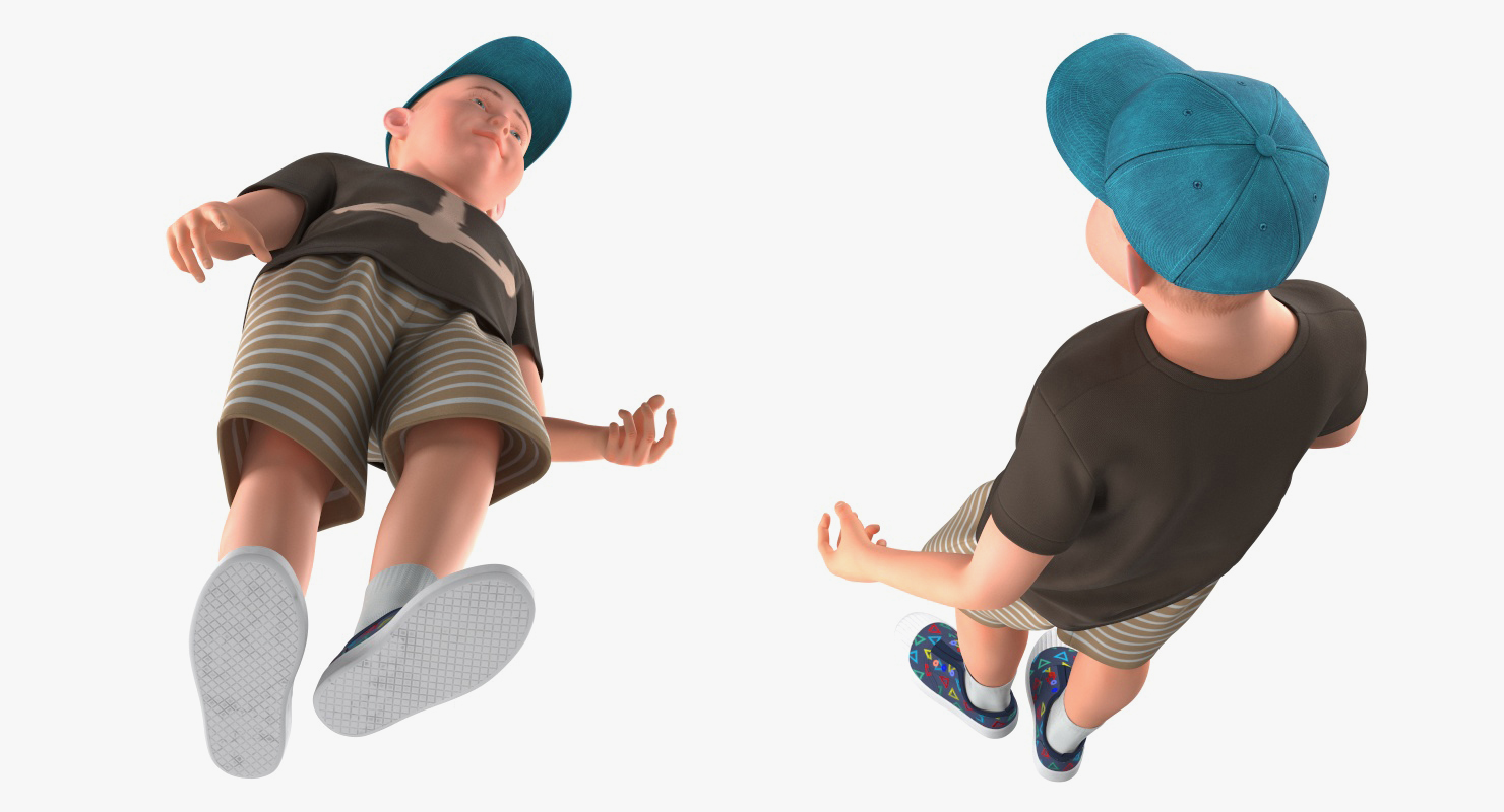 3D model Standing Teenage Boy