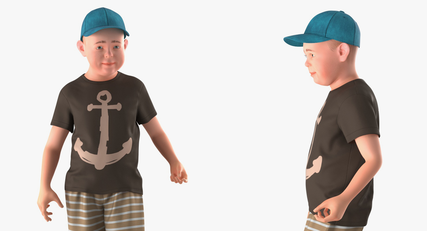 3D model Standing Teenage Boy