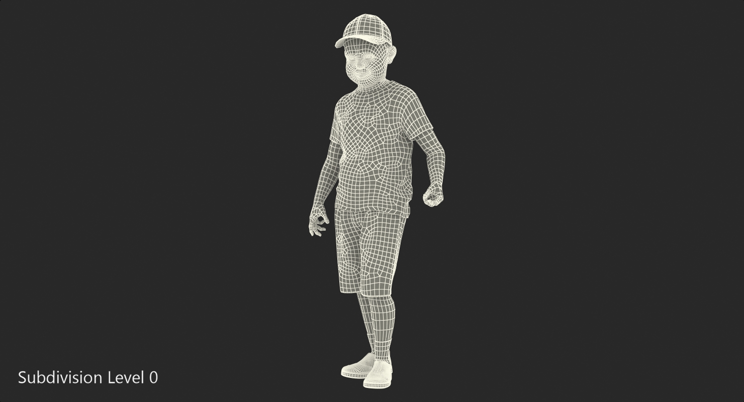3D model Standing Teenage Boy