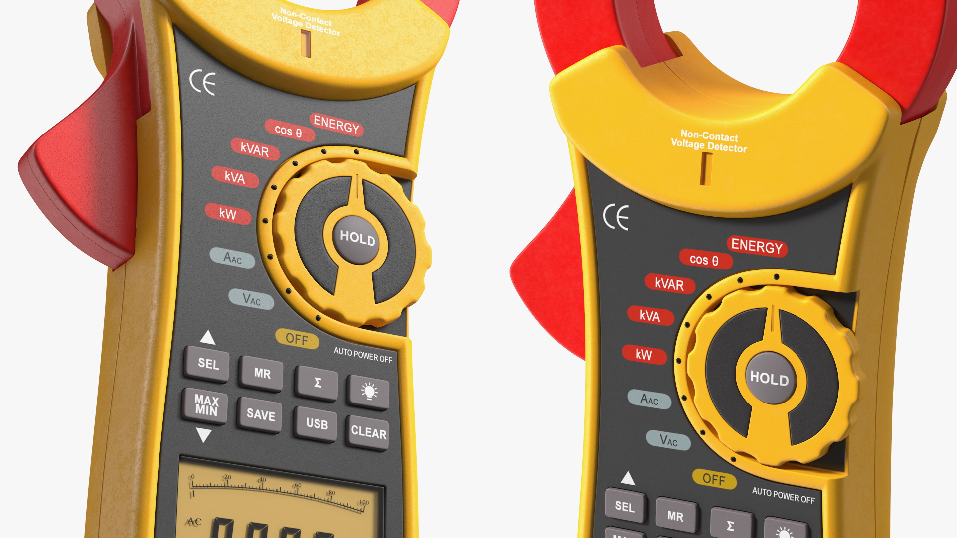 Clamp Digital Wattmeter CEM Yellow 3D model