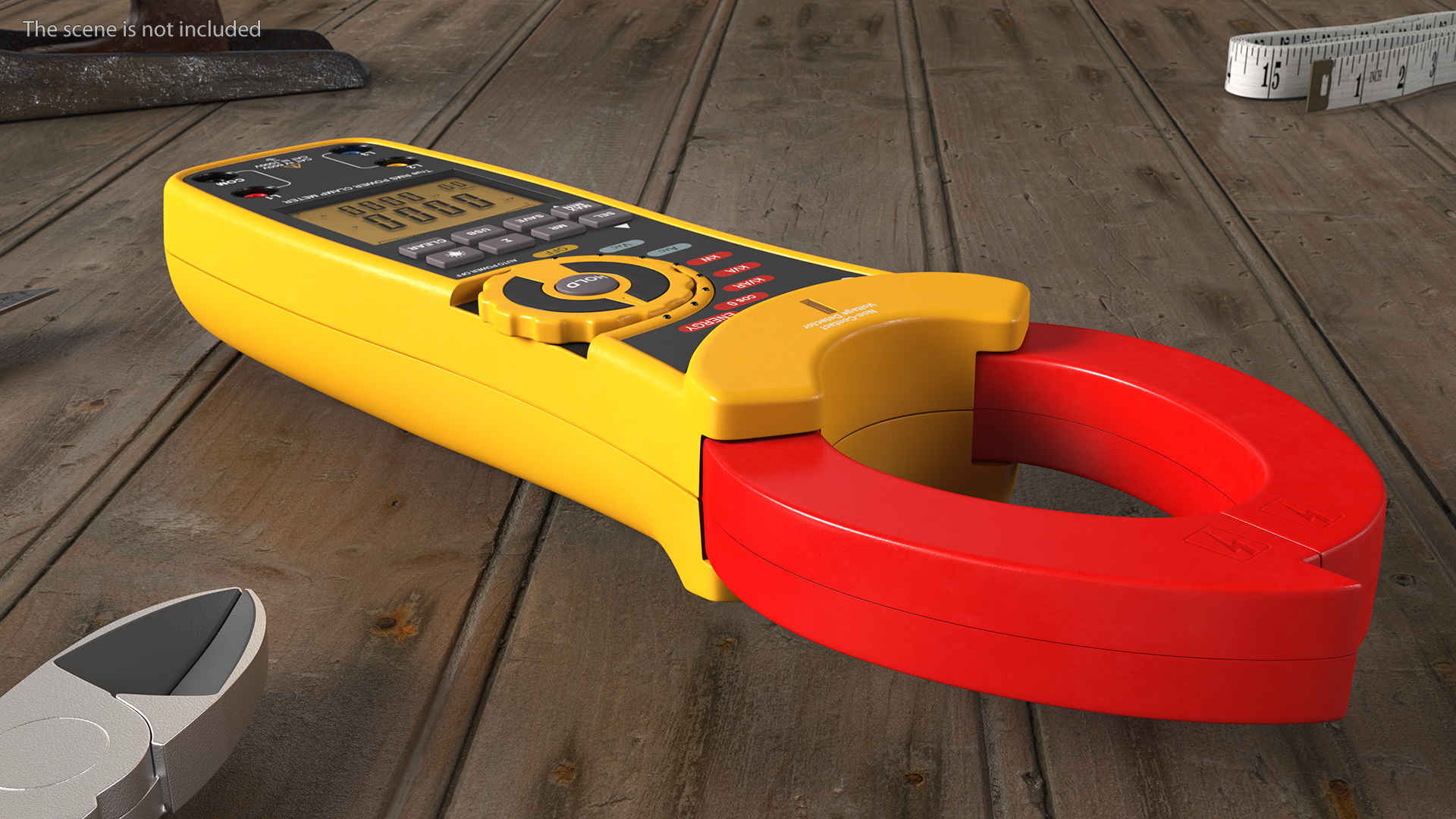 Clamp Digital Wattmeter CEM Yellow 3D model
