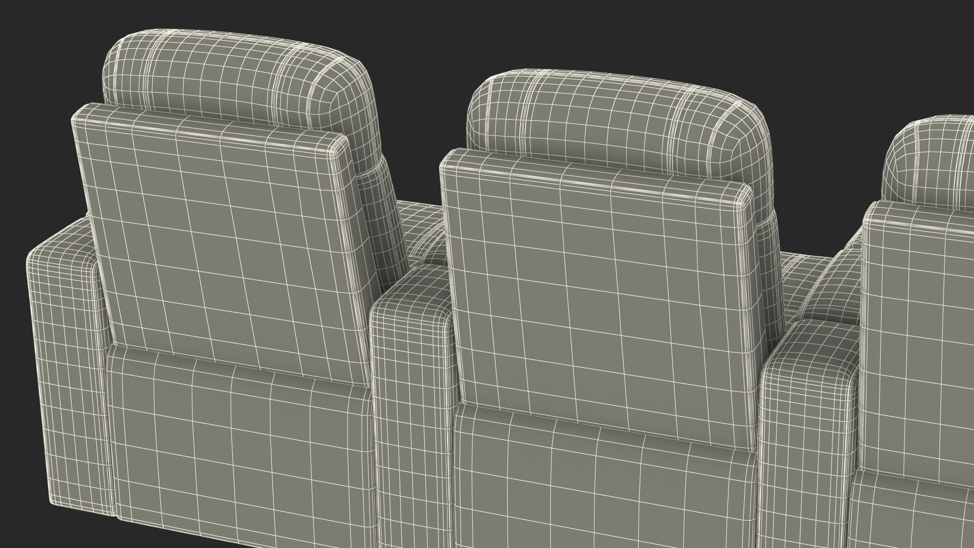 3D Valencia Home Theater Seating Row of 4 Loveseat Red