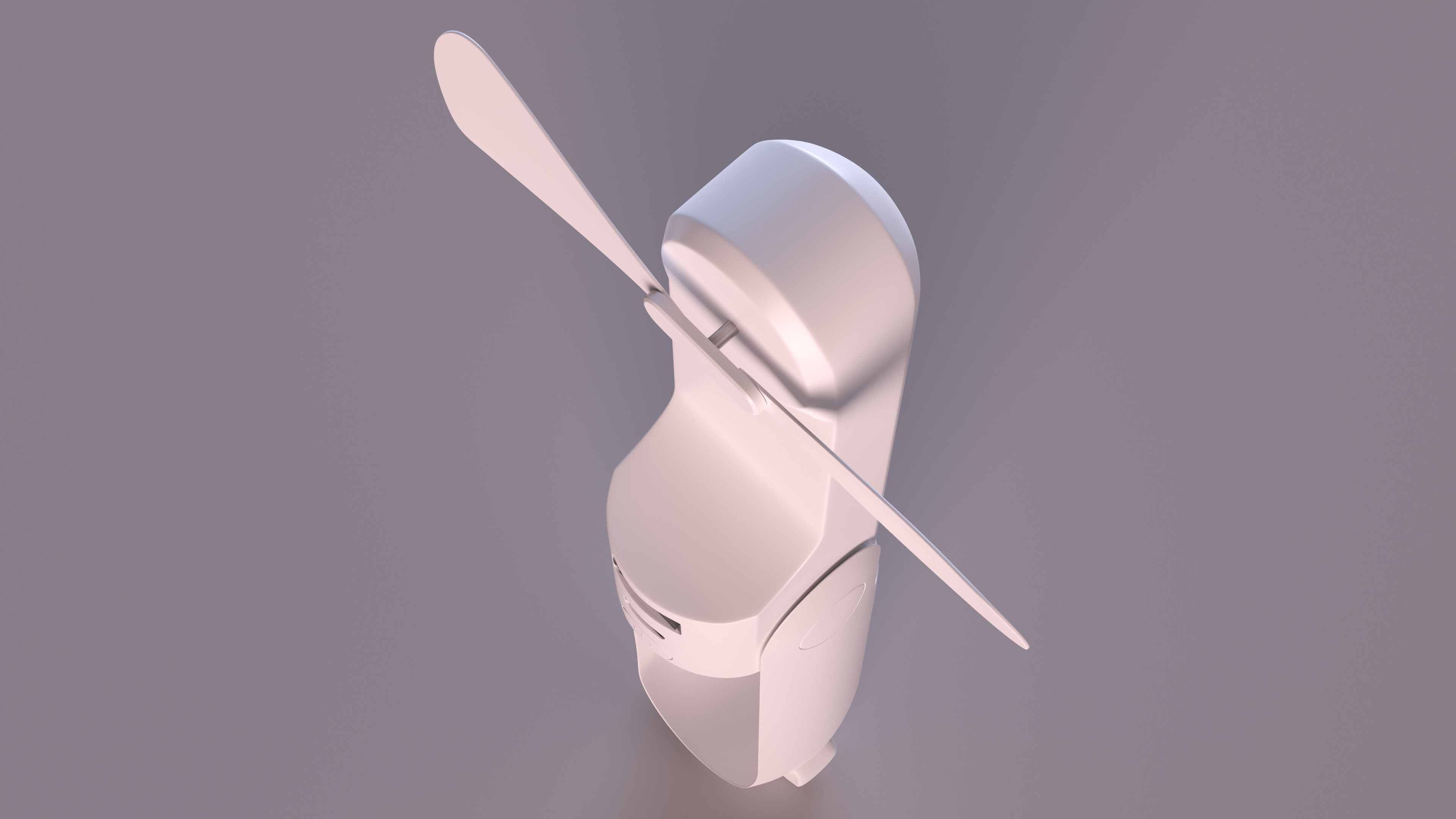 3D Battery Operated Pocket Fan White model