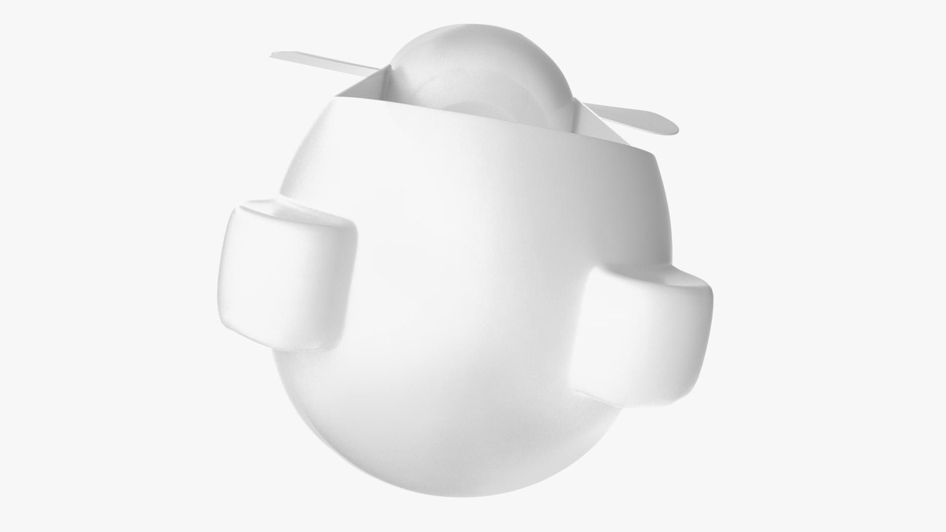 3D Battery Operated Pocket Fan White model