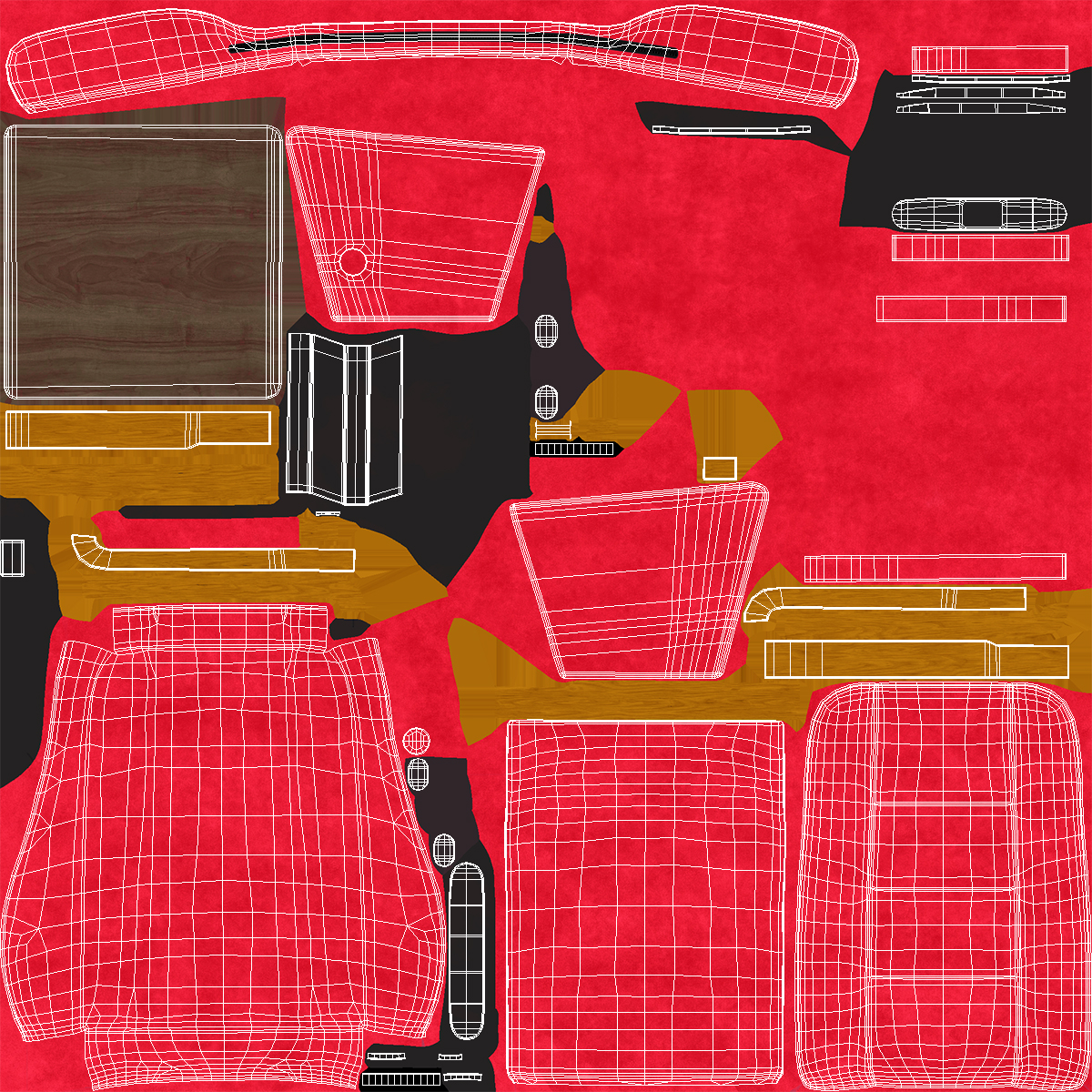 3D Movie Theater Interior Lights Off model