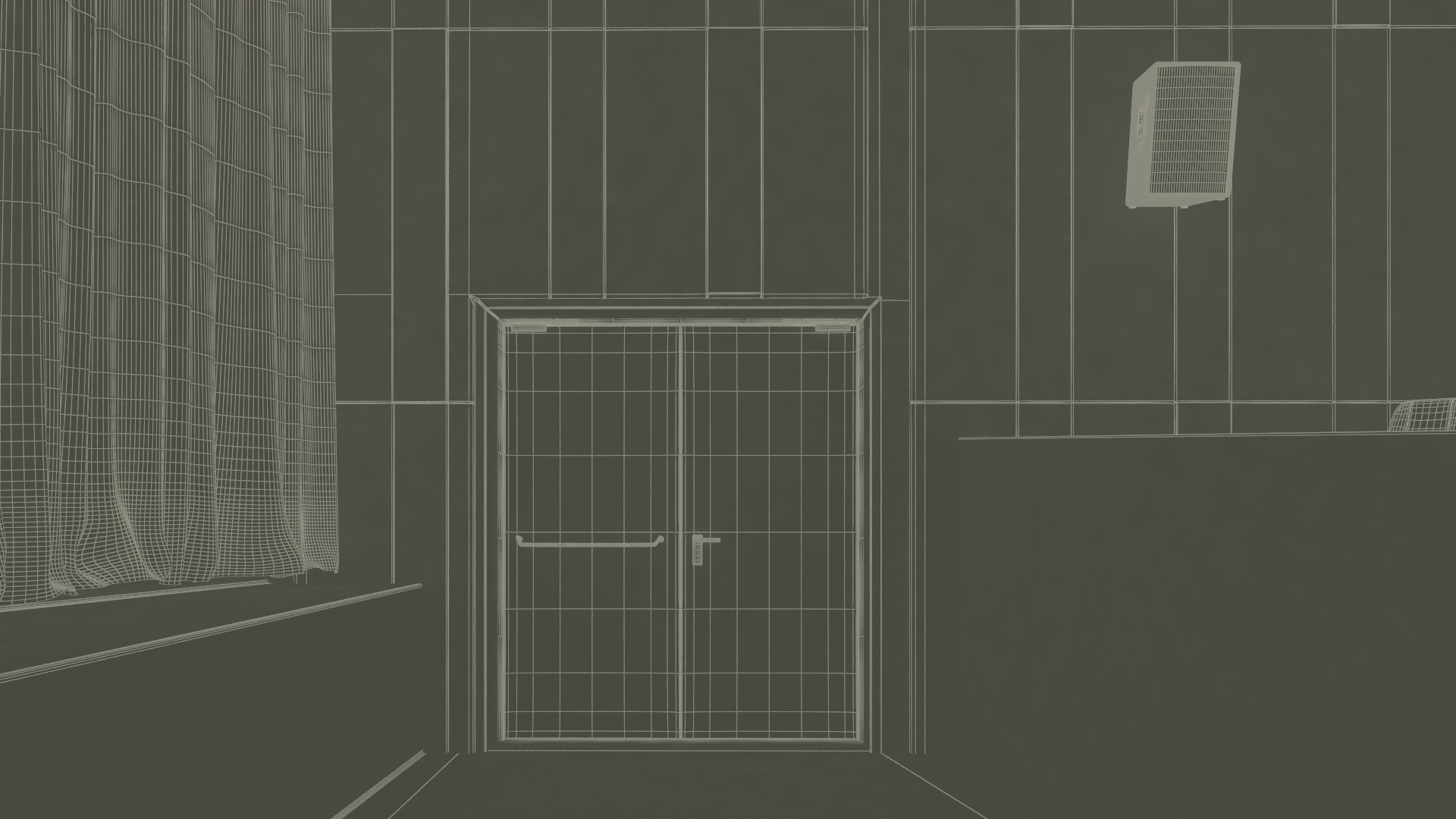 3D Movie Theater Interior Lights Off model