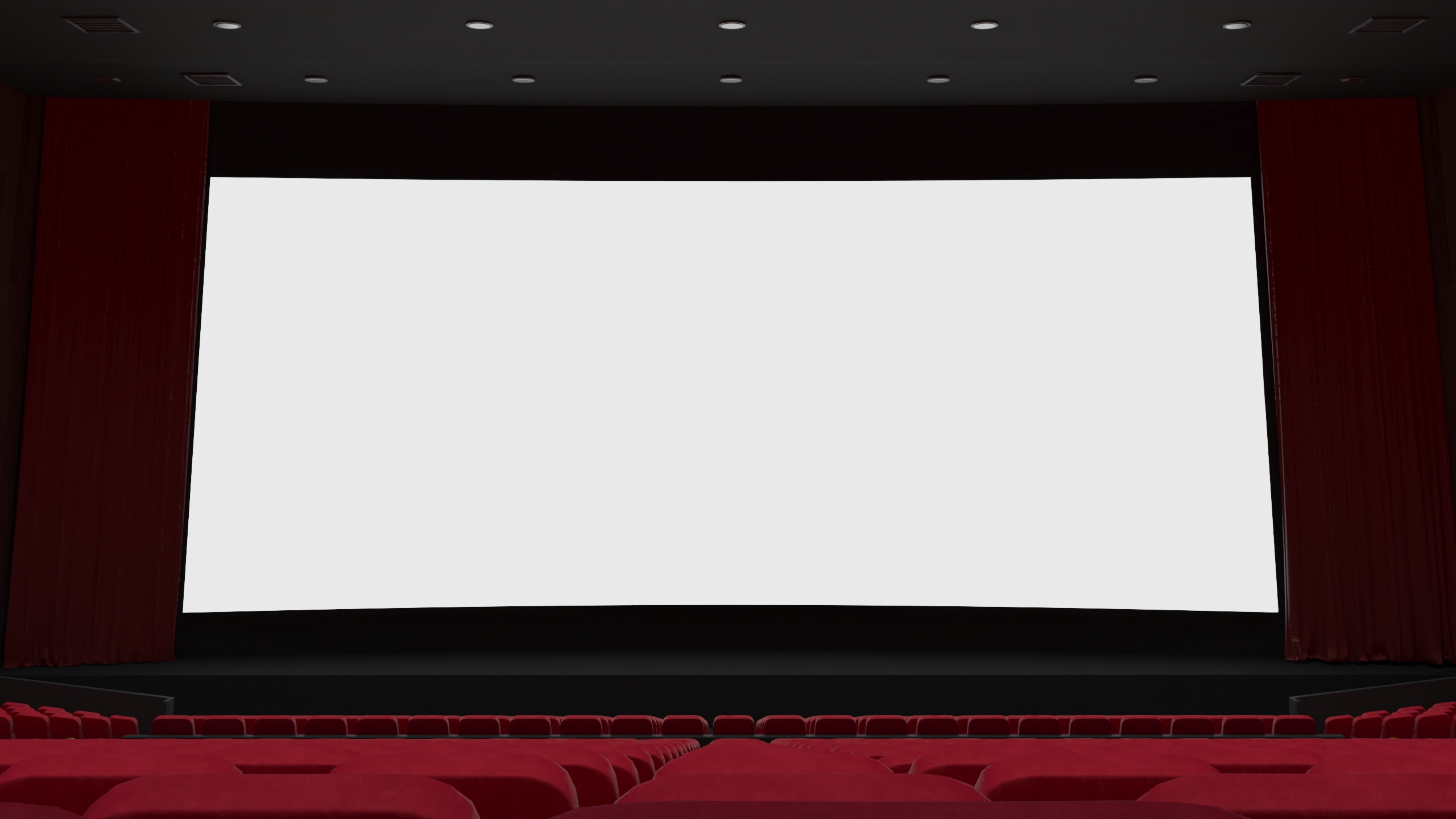 3D Movie Theater Interior Lights Off model