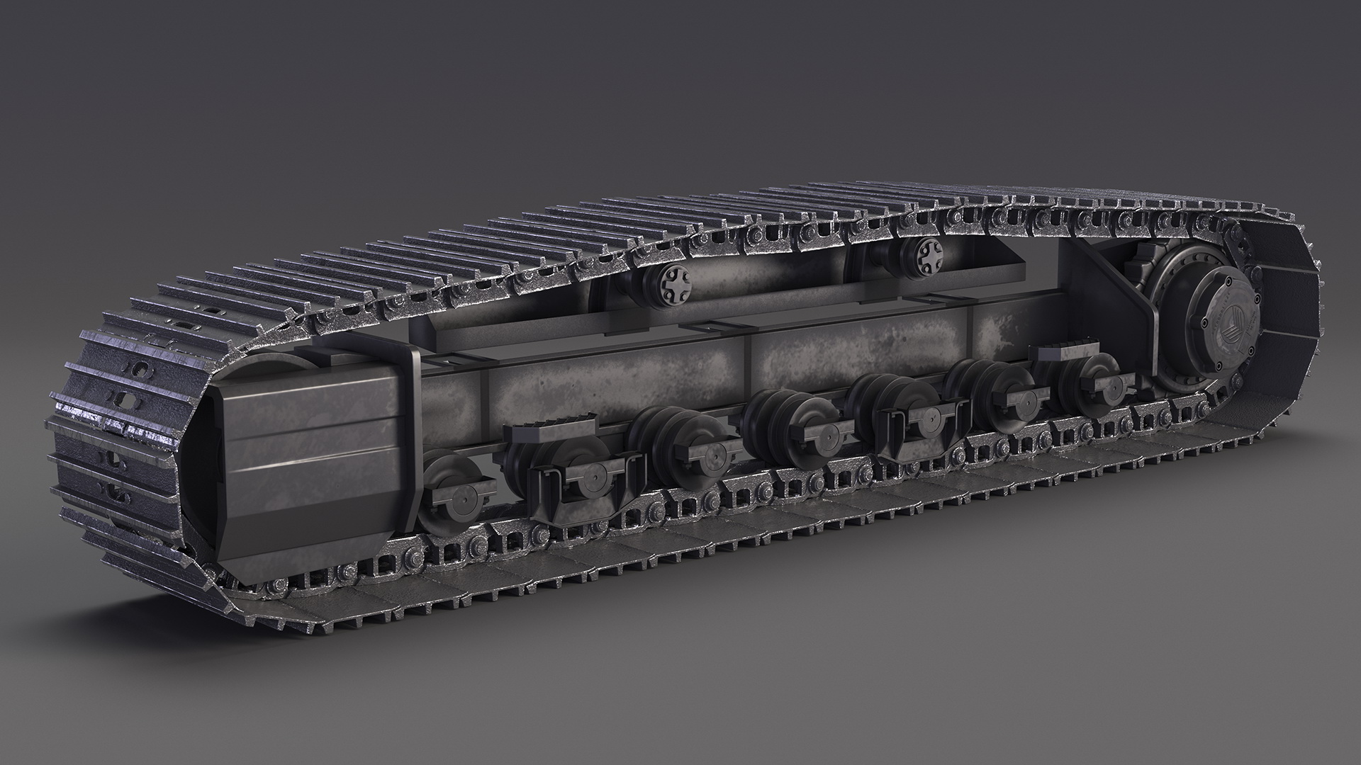 3D model Bulldozer Excavator Track