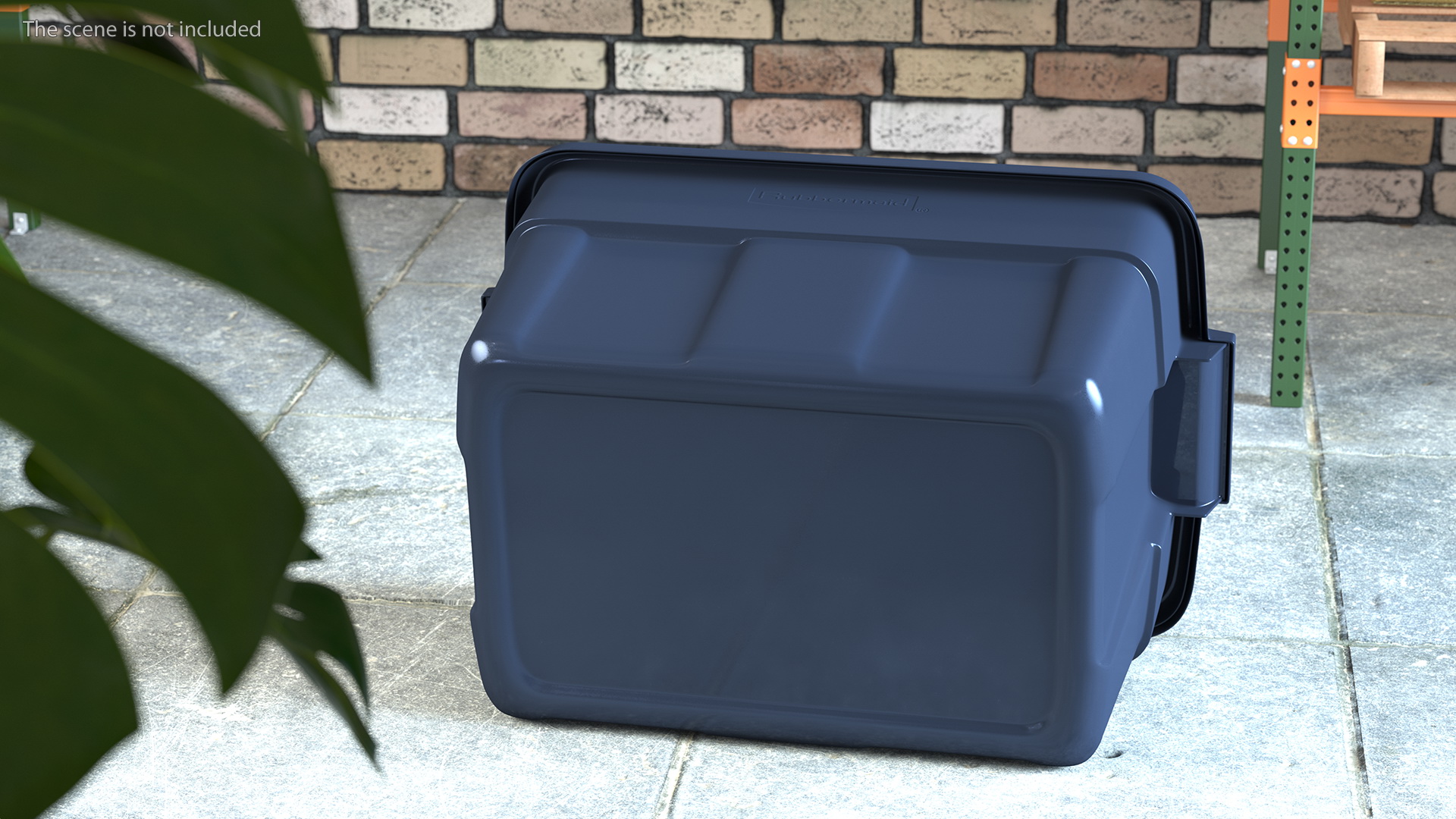 3D Rubbermaid Roughneck Stackable Storage Tote 14 Gallon model