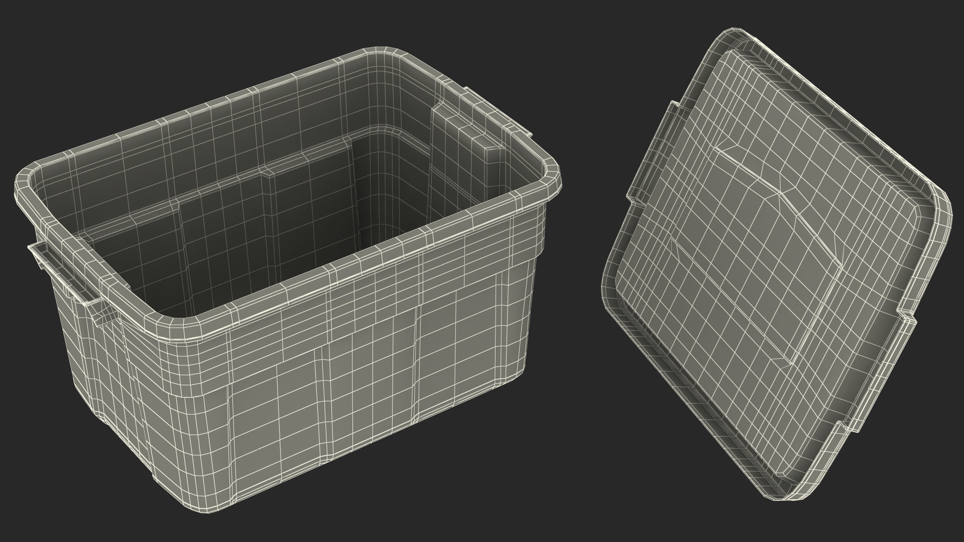 3D Rubbermaid Roughneck Stackable Storage Tote 14 Gallon model