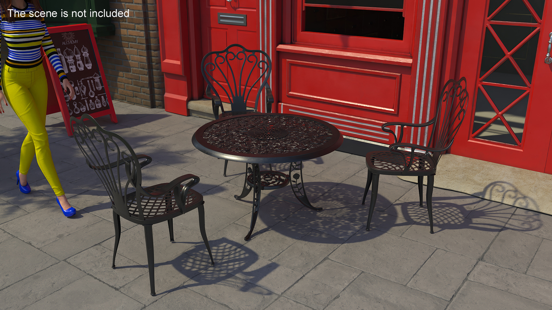 Ornate Garden Furniture Set 3D