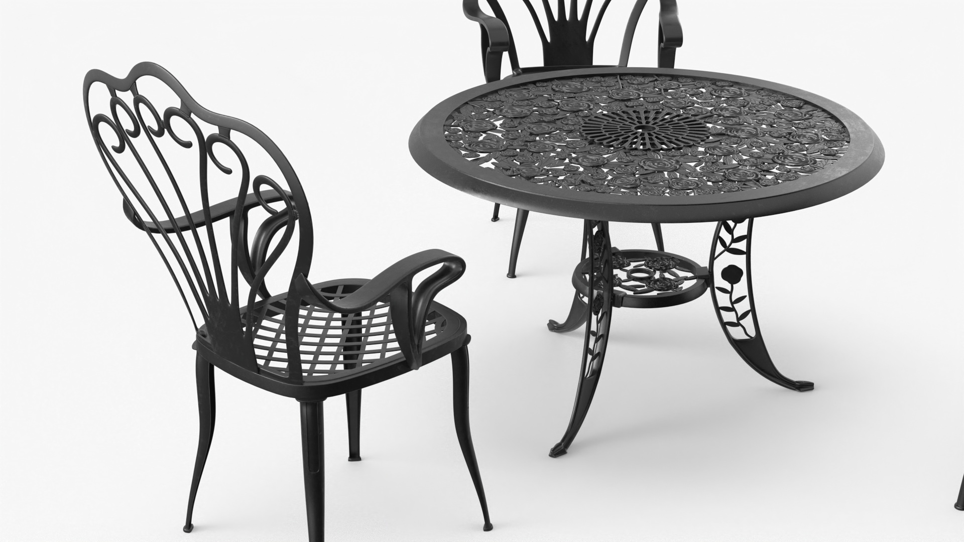 Ornate Garden Furniture Set 3D