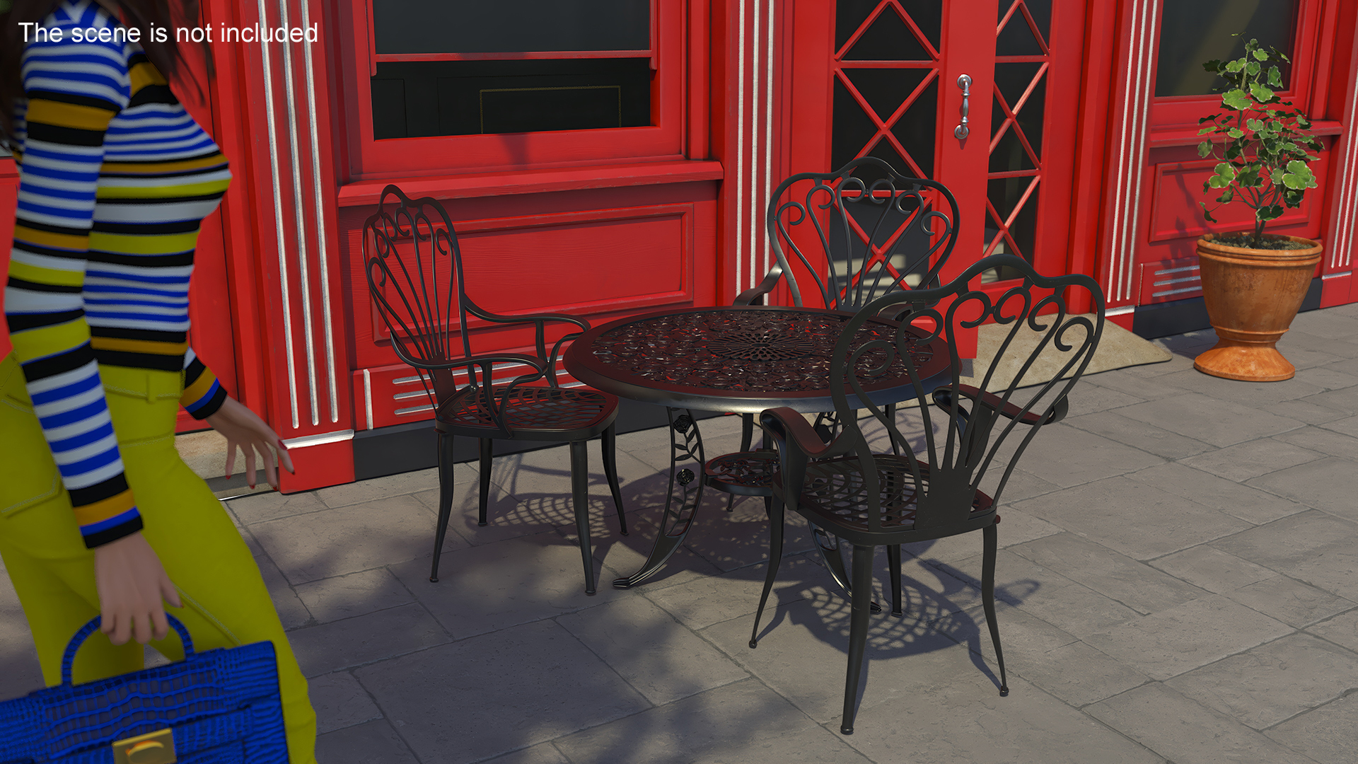 Ornate Garden Furniture Set 3D