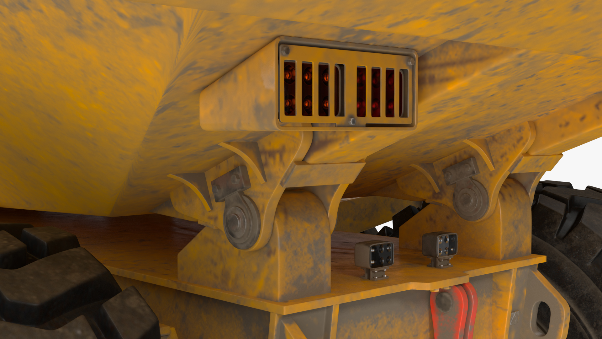 Articulated Dump Truck Dirty Rigged for Cinema 4D 3D model