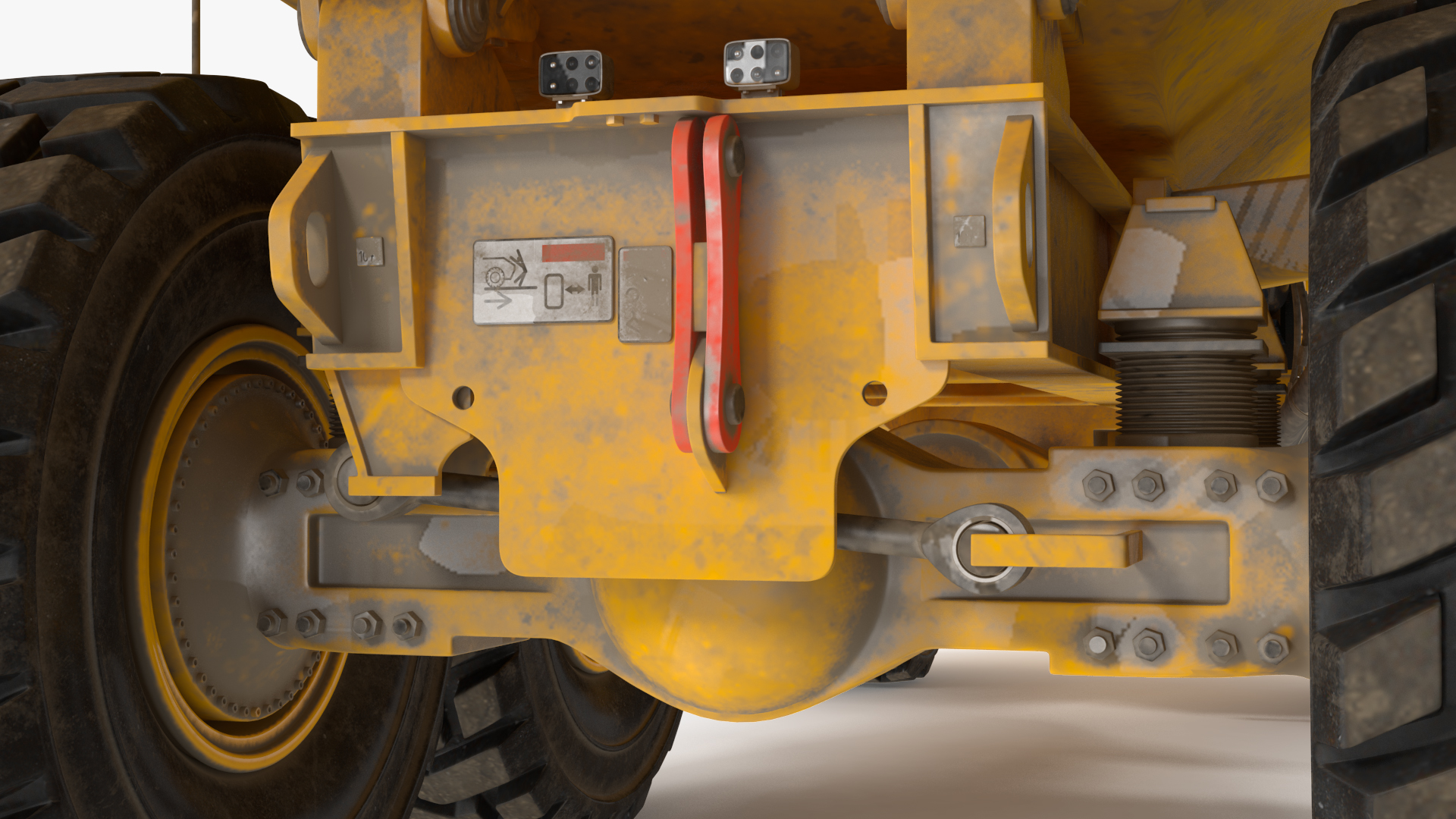 Articulated Dump Truck Dirty Rigged for Cinema 4D 3D model