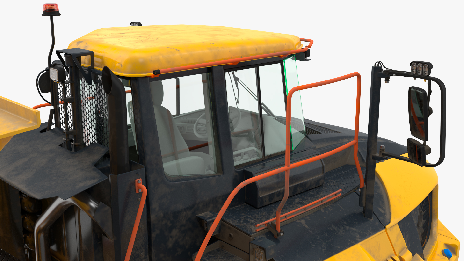 Articulated Dump Truck Dirty Rigged for Cinema 4D 3D model