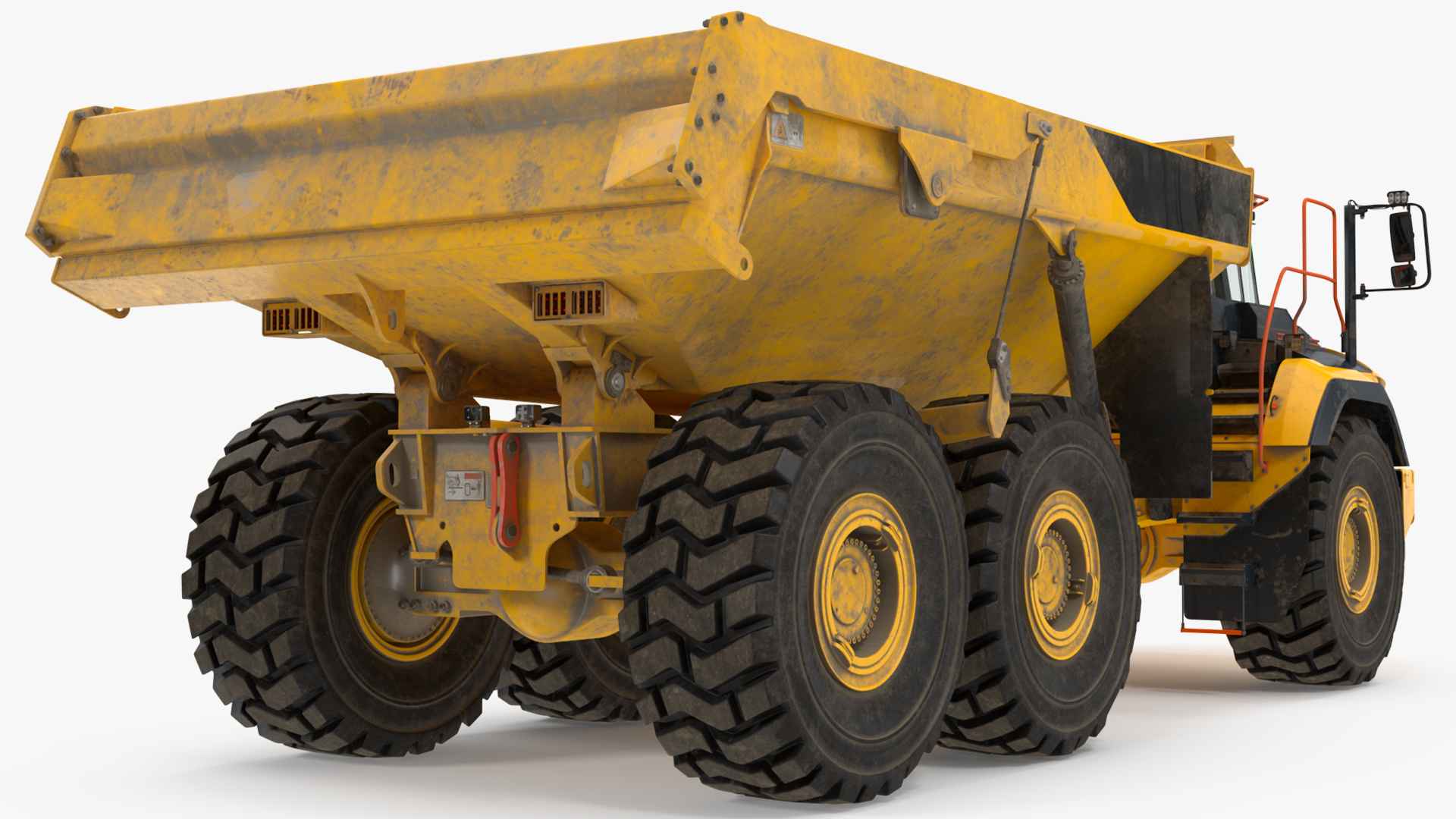 Articulated Dump Truck Dirty Rigged for Cinema 4D 3D model