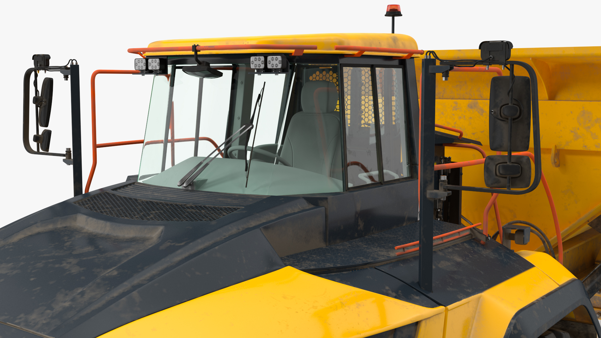 Articulated Dump Truck Dirty Rigged for Cinema 4D 3D model