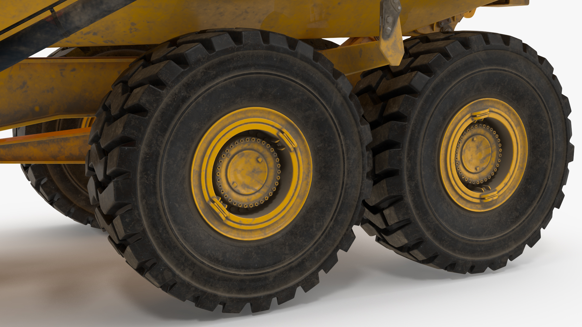 Articulated Dump Truck Dirty Rigged for Cinema 4D 3D model
