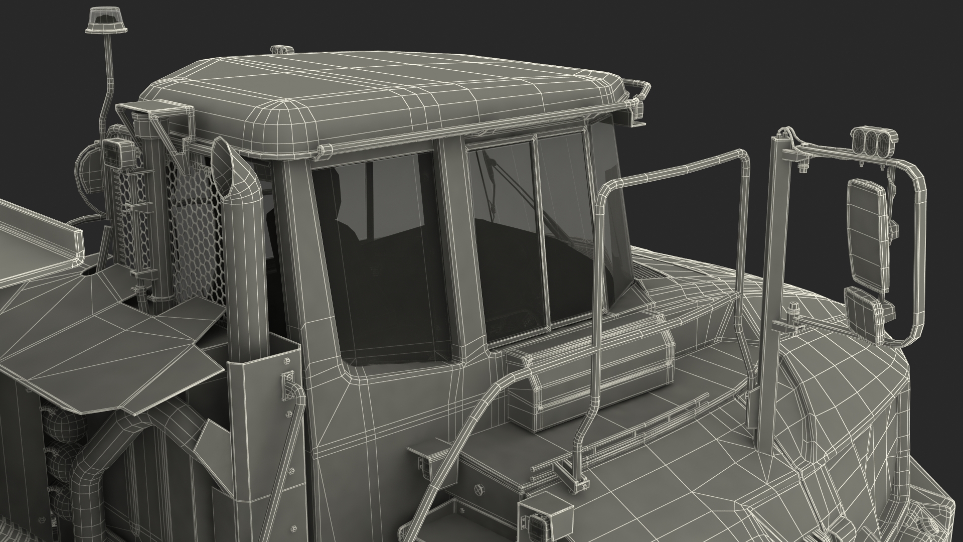 Articulated Dump Truck Dirty Rigged for Cinema 4D 3D model