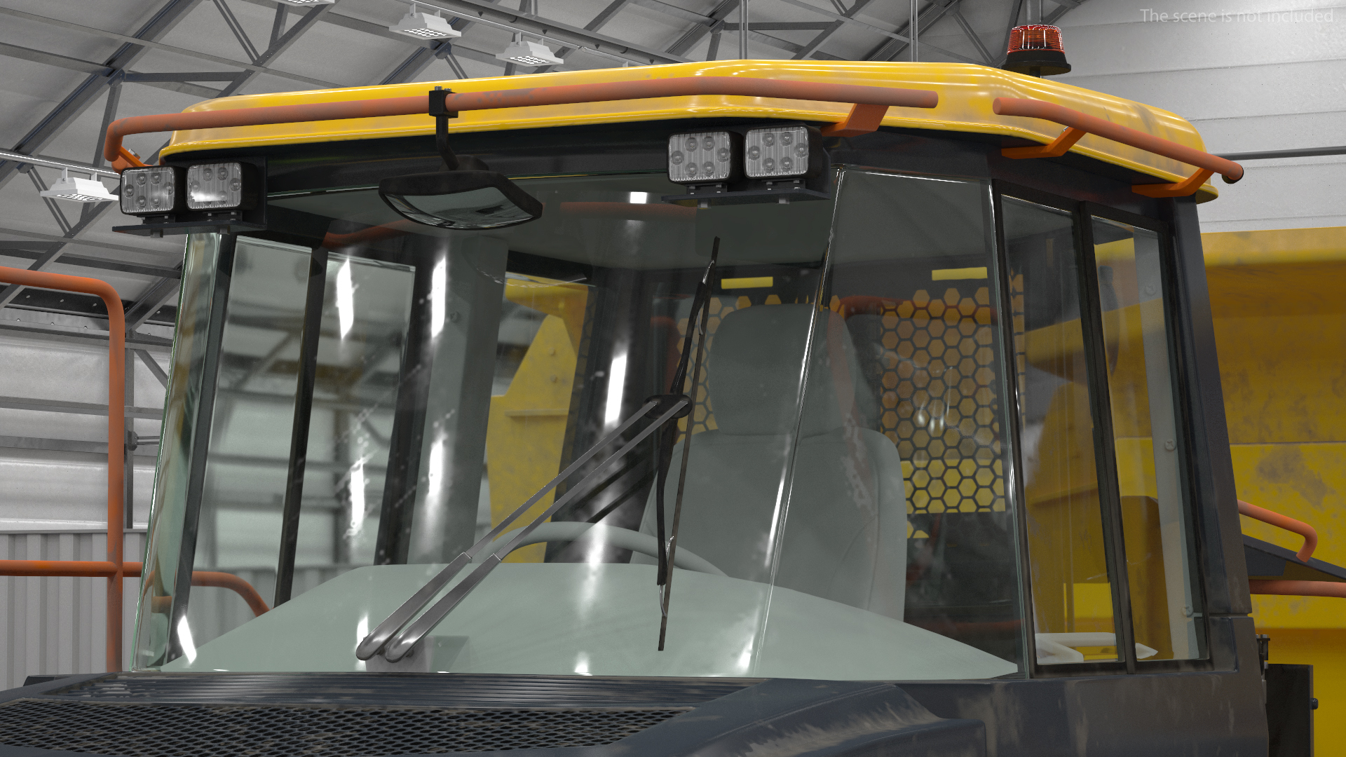 Articulated Dump Truck Dirty Rigged for Cinema 4D 3D model