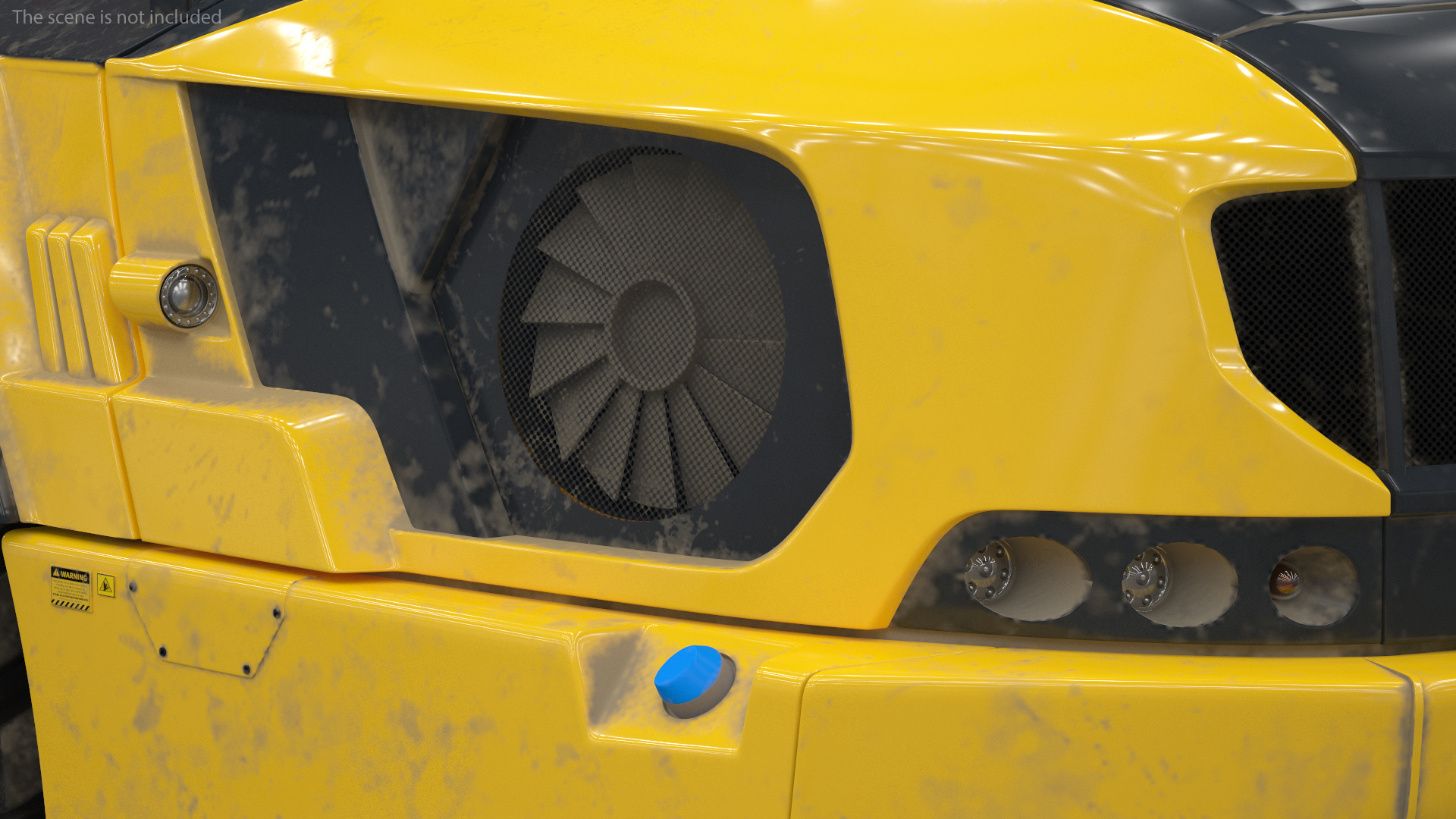 Articulated Dump Truck Dirty Rigged for Cinema 4D 3D model