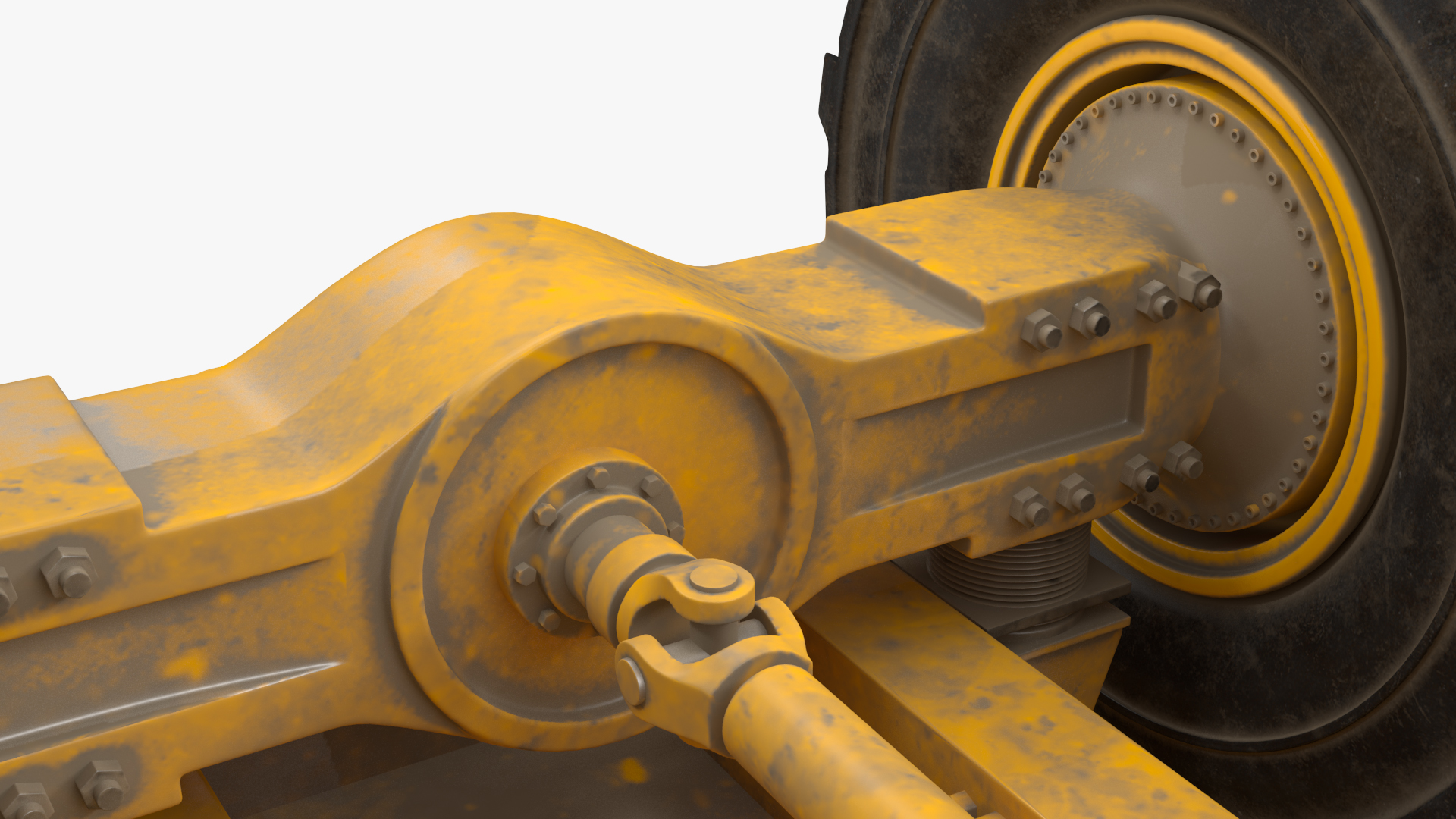 Articulated Dump Truck Dirty Rigged for Cinema 4D 3D model