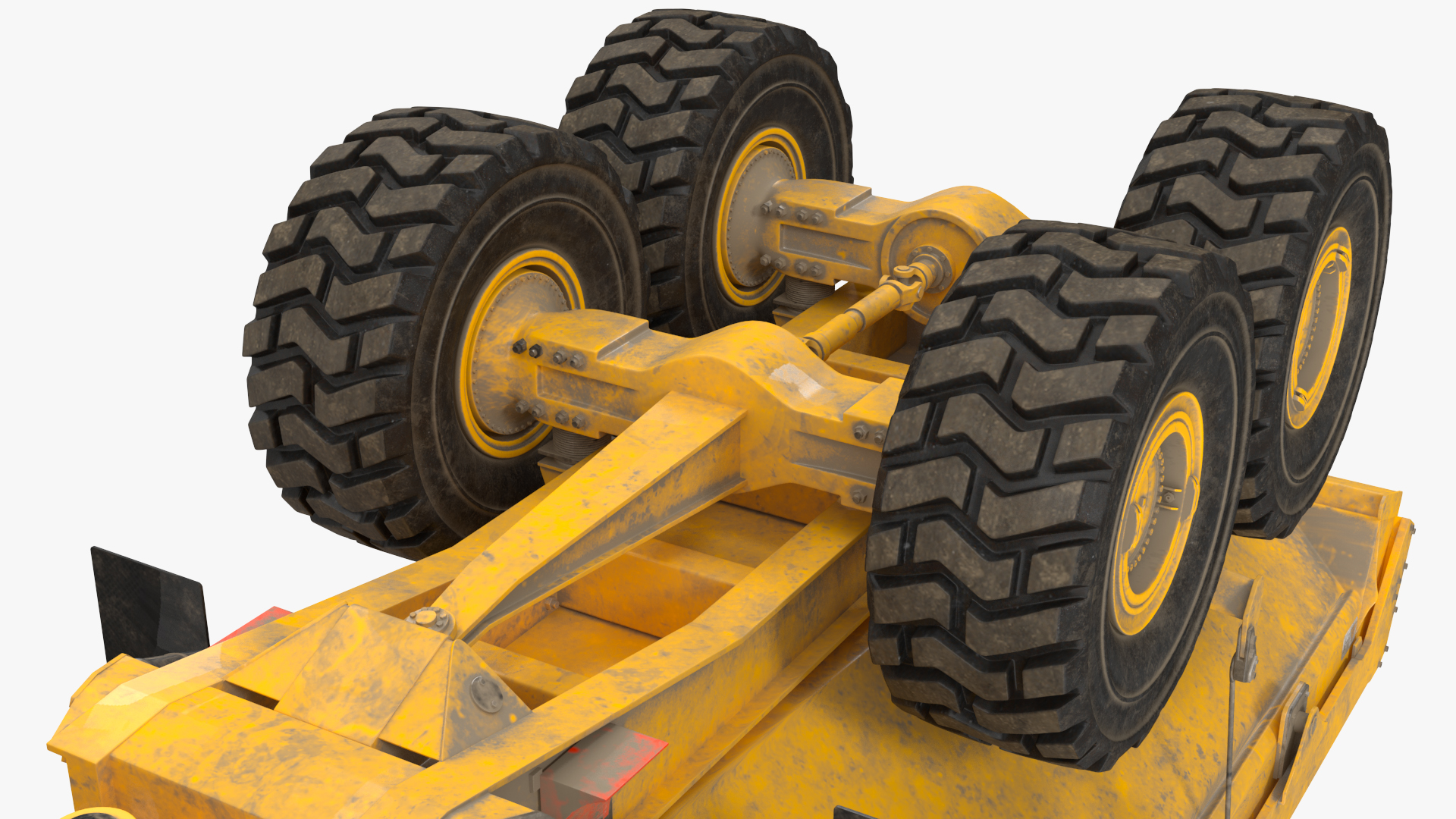 Articulated Dump Truck Dirty Rigged for Cinema 4D 3D model