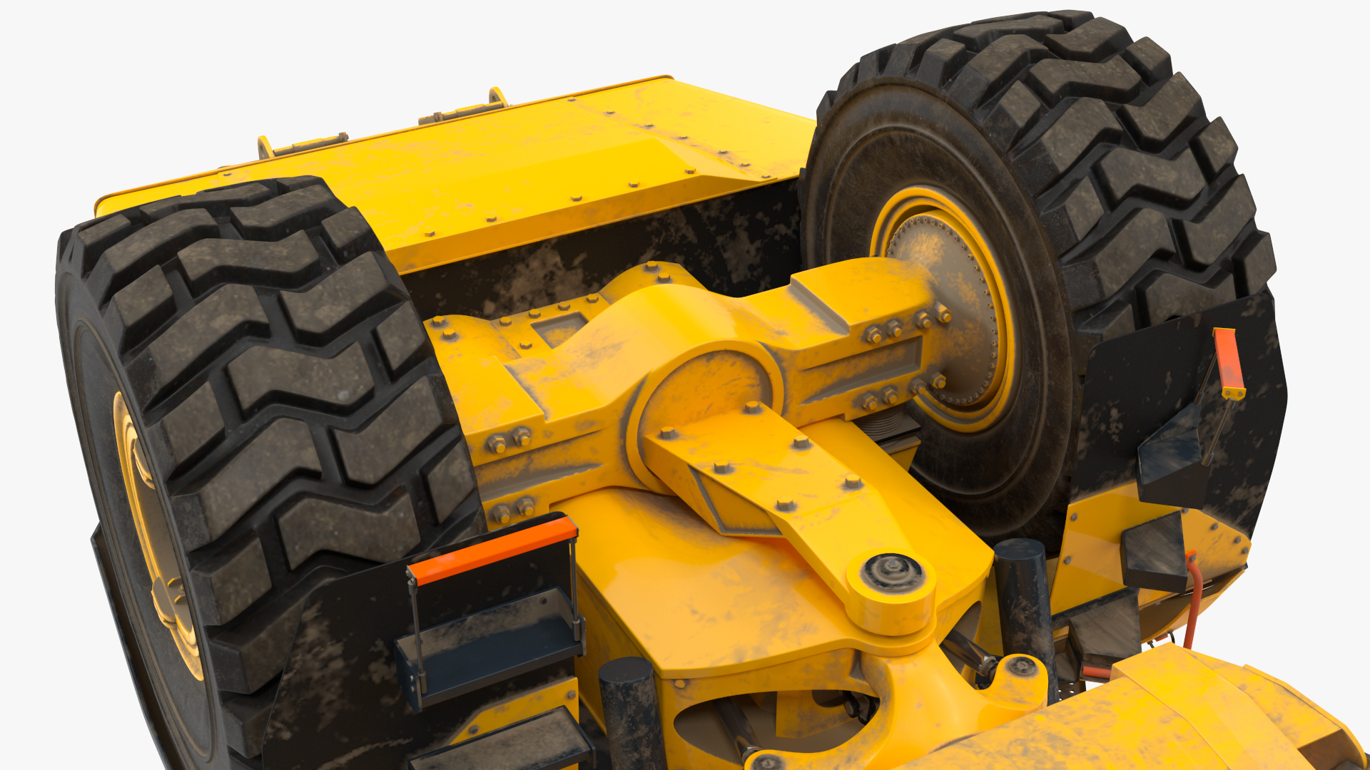 Articulated Dump Truck Dirty Rigged for Cinema 4D 3D model