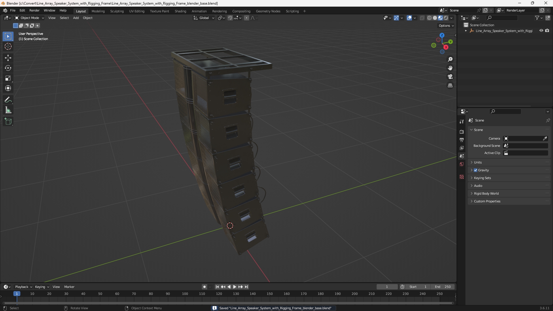 Line Array Speaker System with Rigging Frame - view 10