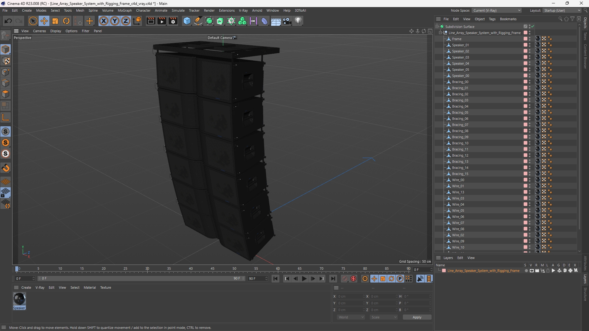 Line Array Speaker System with Rigging Frame - view 12