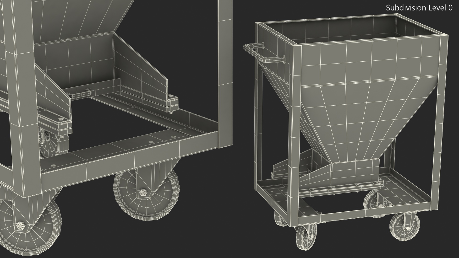 3D model Silo Container with Slide Closure Orange