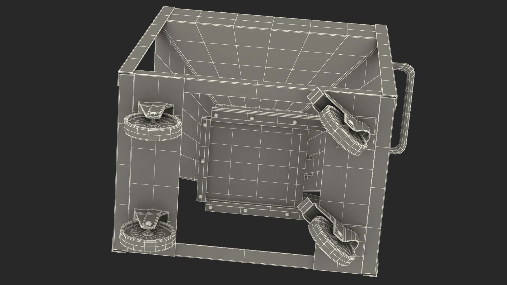 3D model Silo Container with Slide Closure Orange