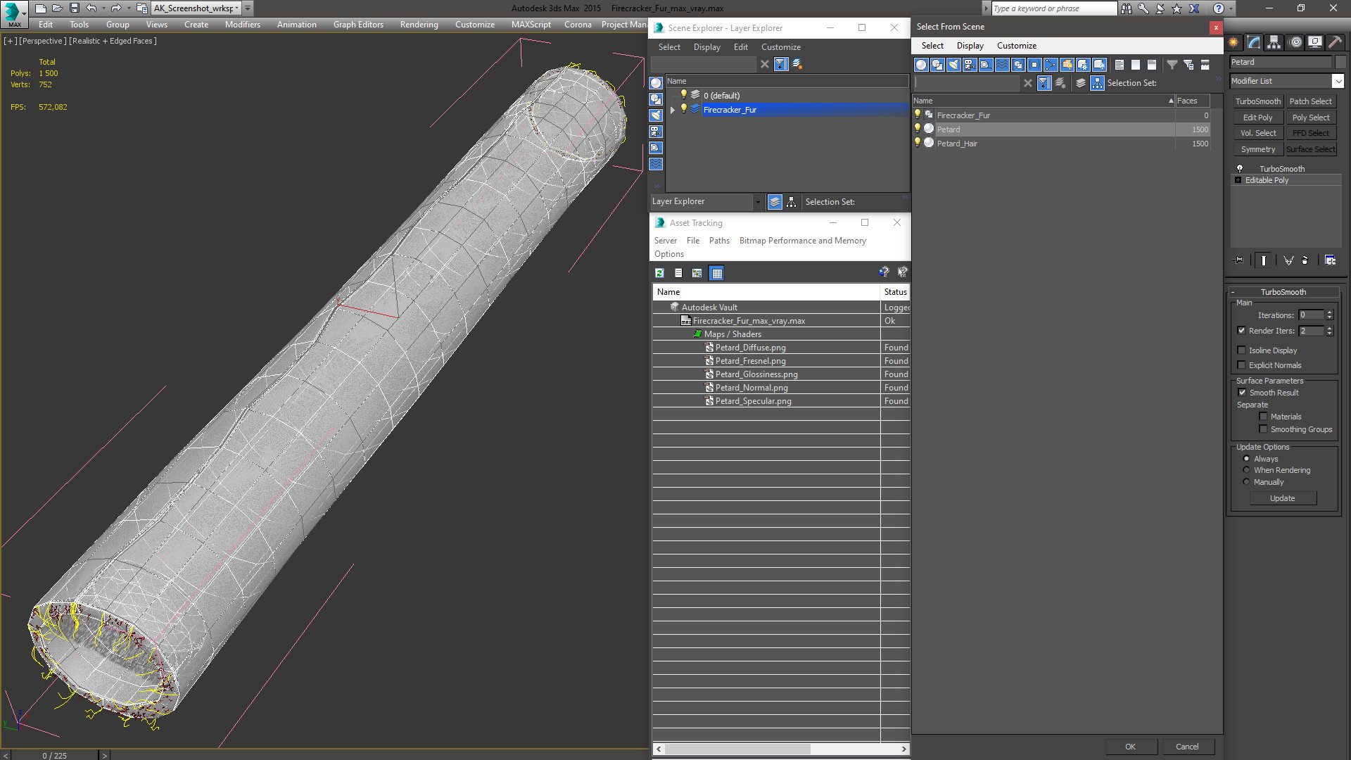 3D model Firecracker Fur