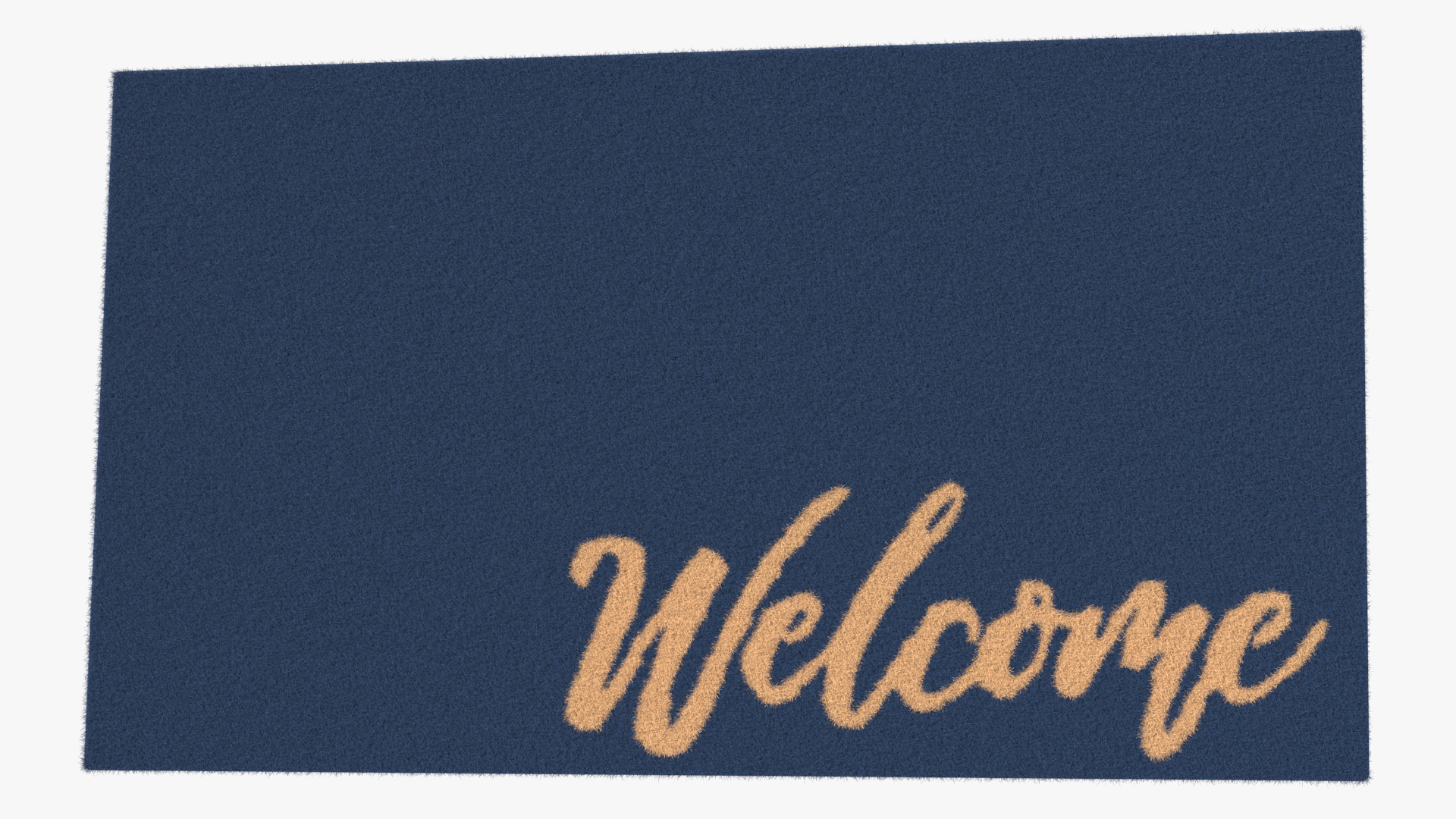 3D Dirt-Repellent Blue Door Mats Fur model