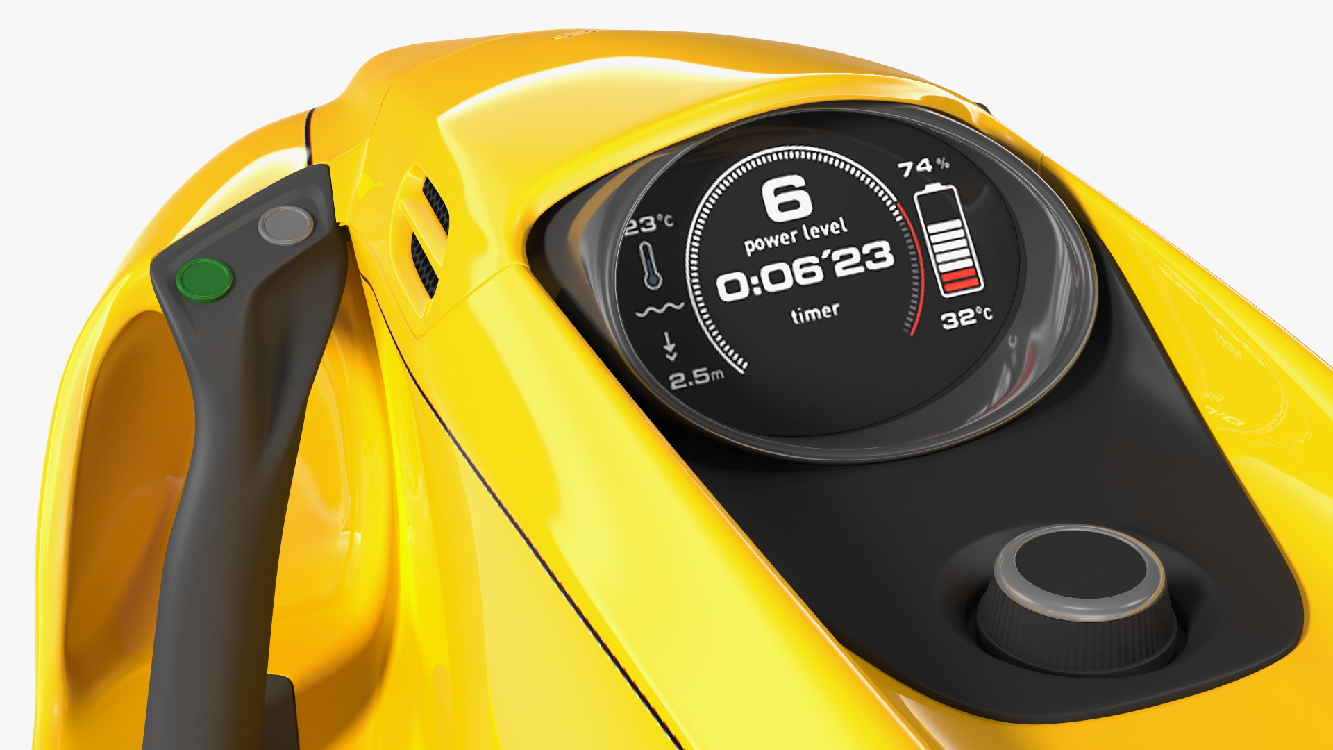 Handheld Underwater Scooter Orange 3D model