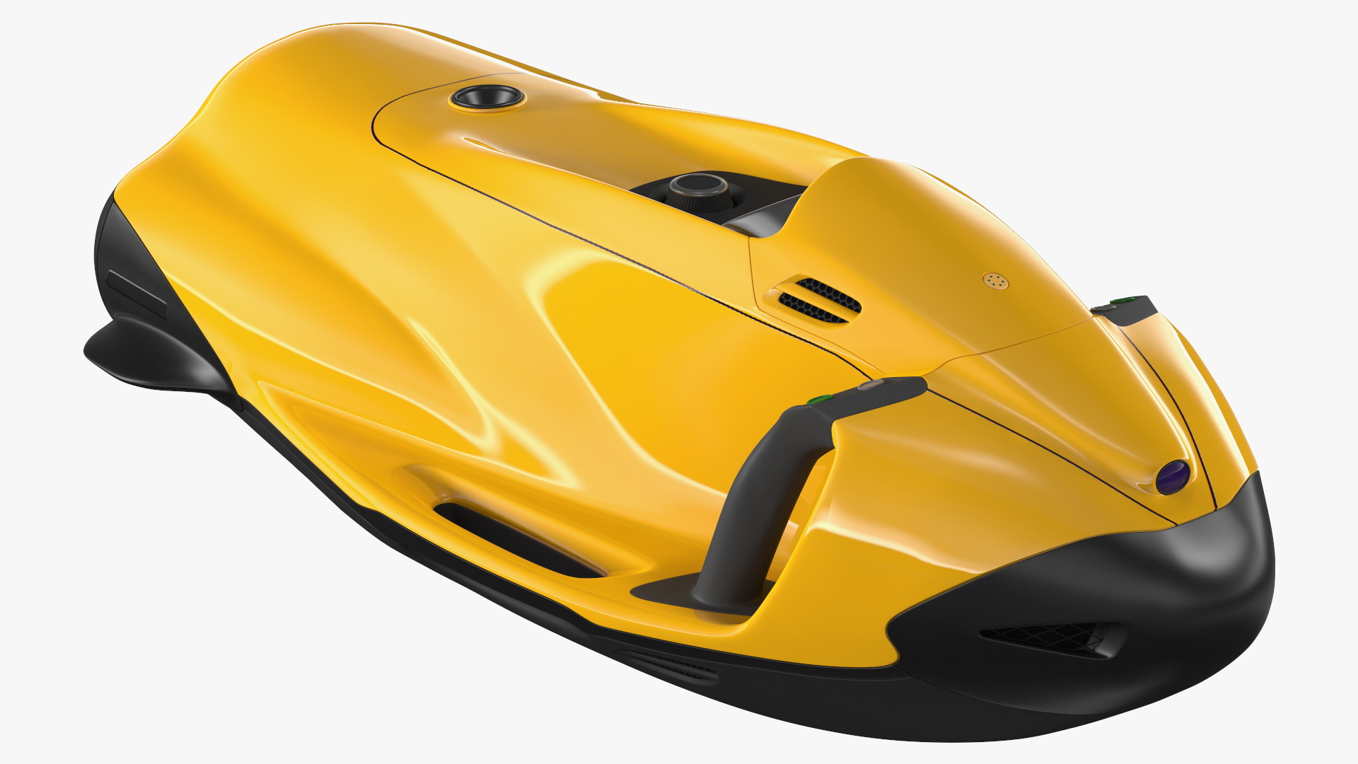 Handheld Underwater Scooter Orange 3D model